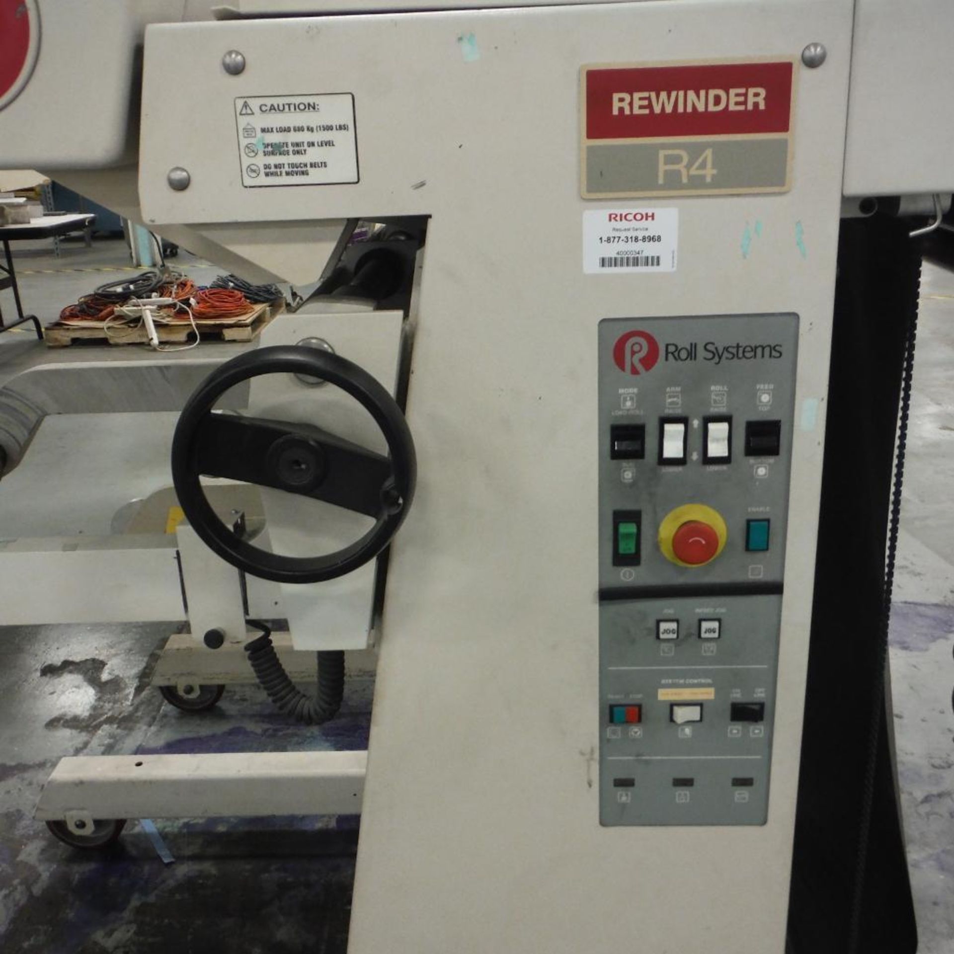 Roll Systems Model 800190 Rewinder, S/N 0303800190E019825 - Image 2 of 4