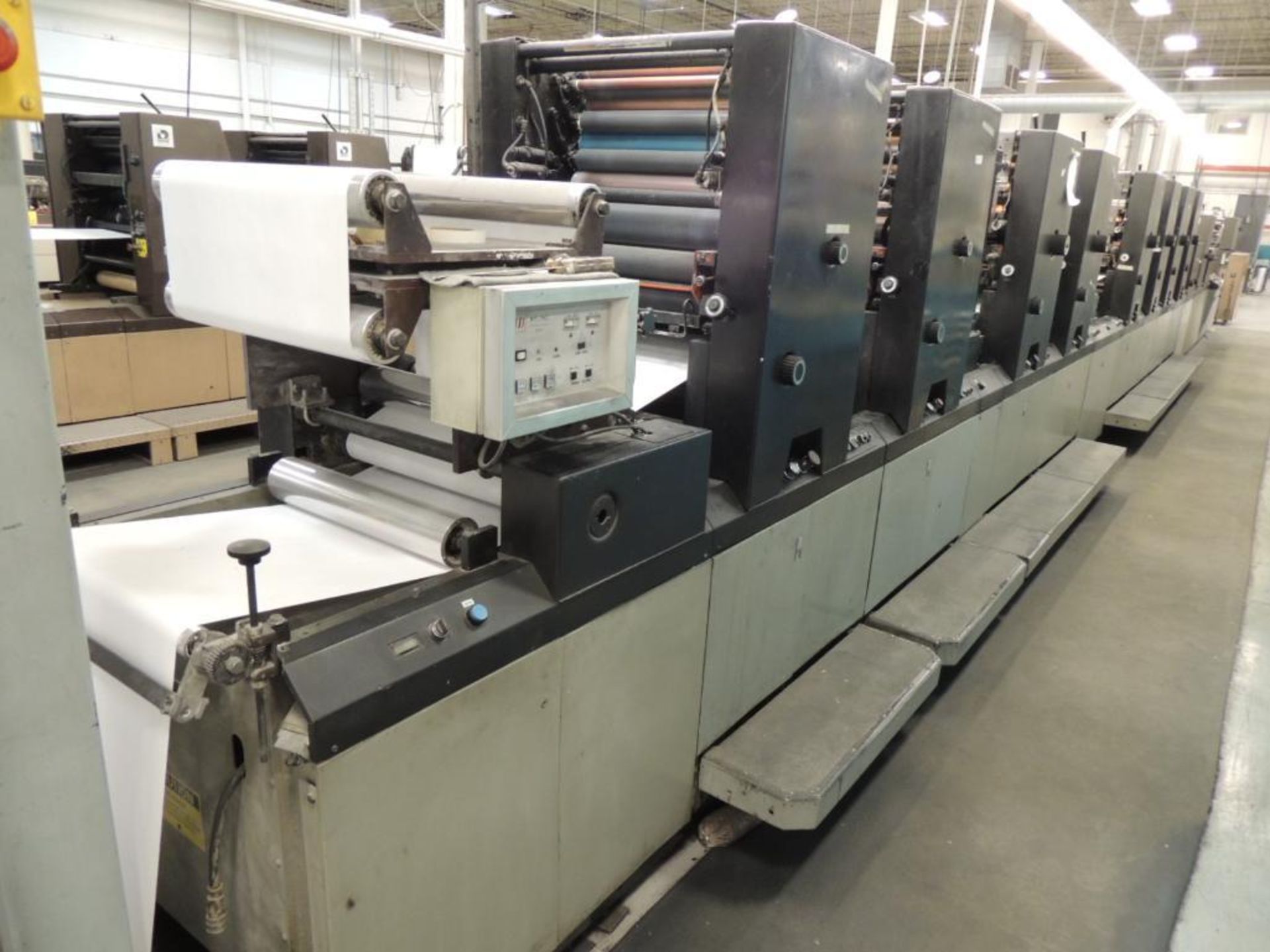 Didde 860 Printing Offset Press, 8-Color, 18 in. Web Width x 22 in. Cutoff, Martin Automatic Roll Sp - Image 4 of 31