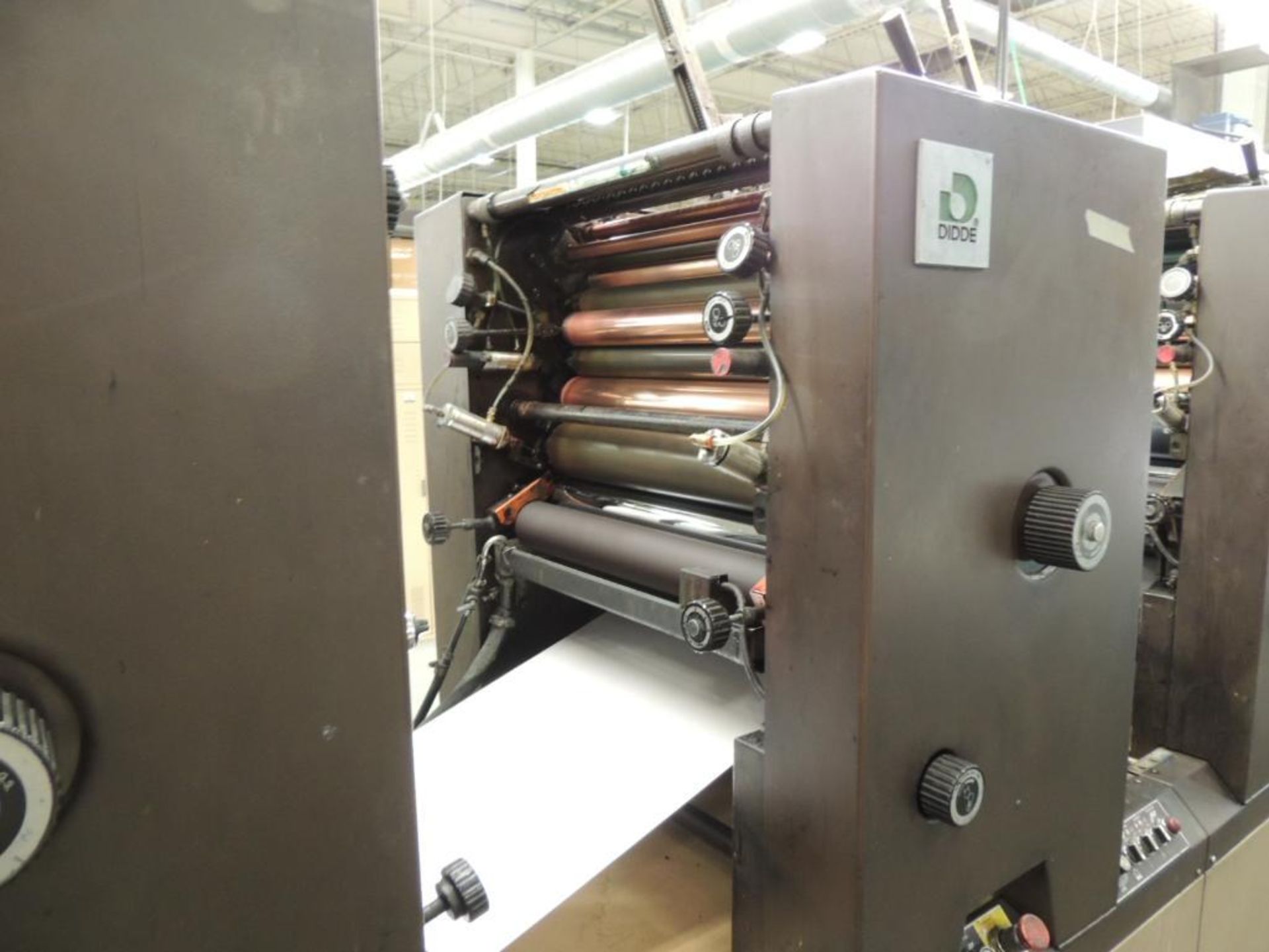 LOT: Didde ML 1000 Printing Offset Press, 8-Color, 20 in. Web Width x 22 in. Cutoff, Kodak Versamark - Image 12 of 44