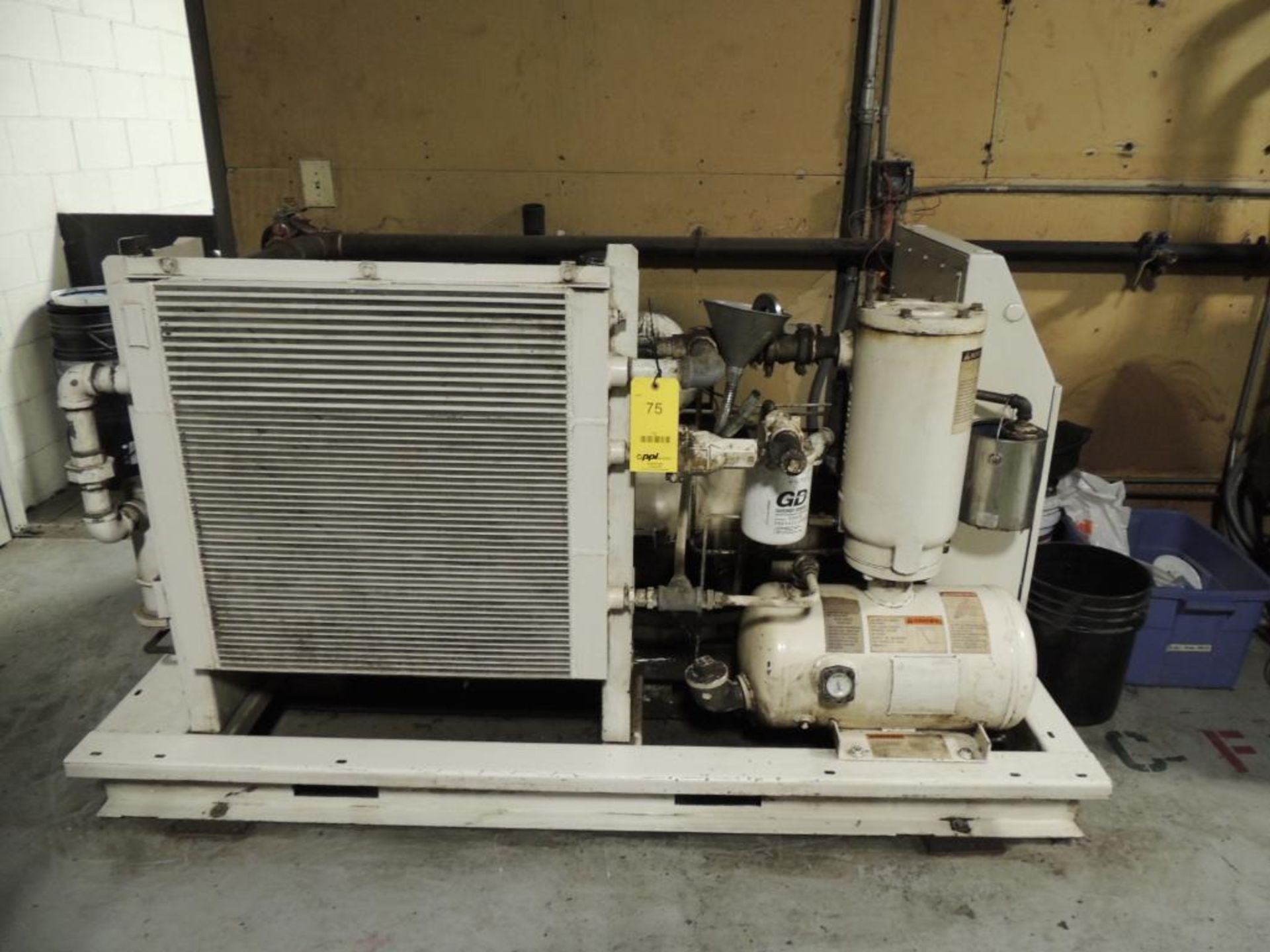 1994 Gardner Denver Air Compressor, Rotary, Model EBHQJB. 460 VOLT, 60 HZ, 3 PH, 50 HP. S/N U01068