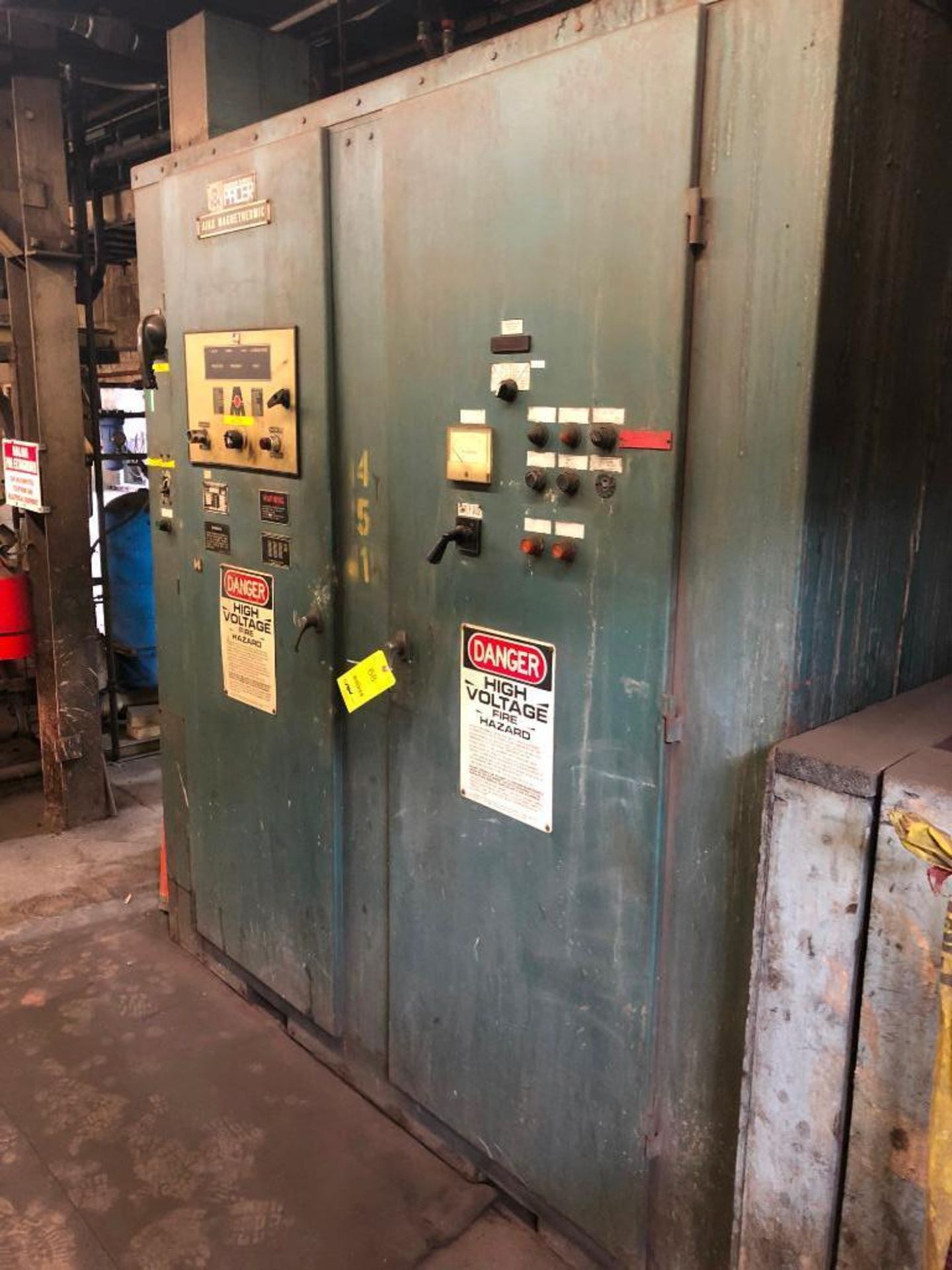 LOT: Ajax 750 kw Melt System with Ajax 750 kw 600-110 hz. Power Supply S/N M-96139A, Interconnecting