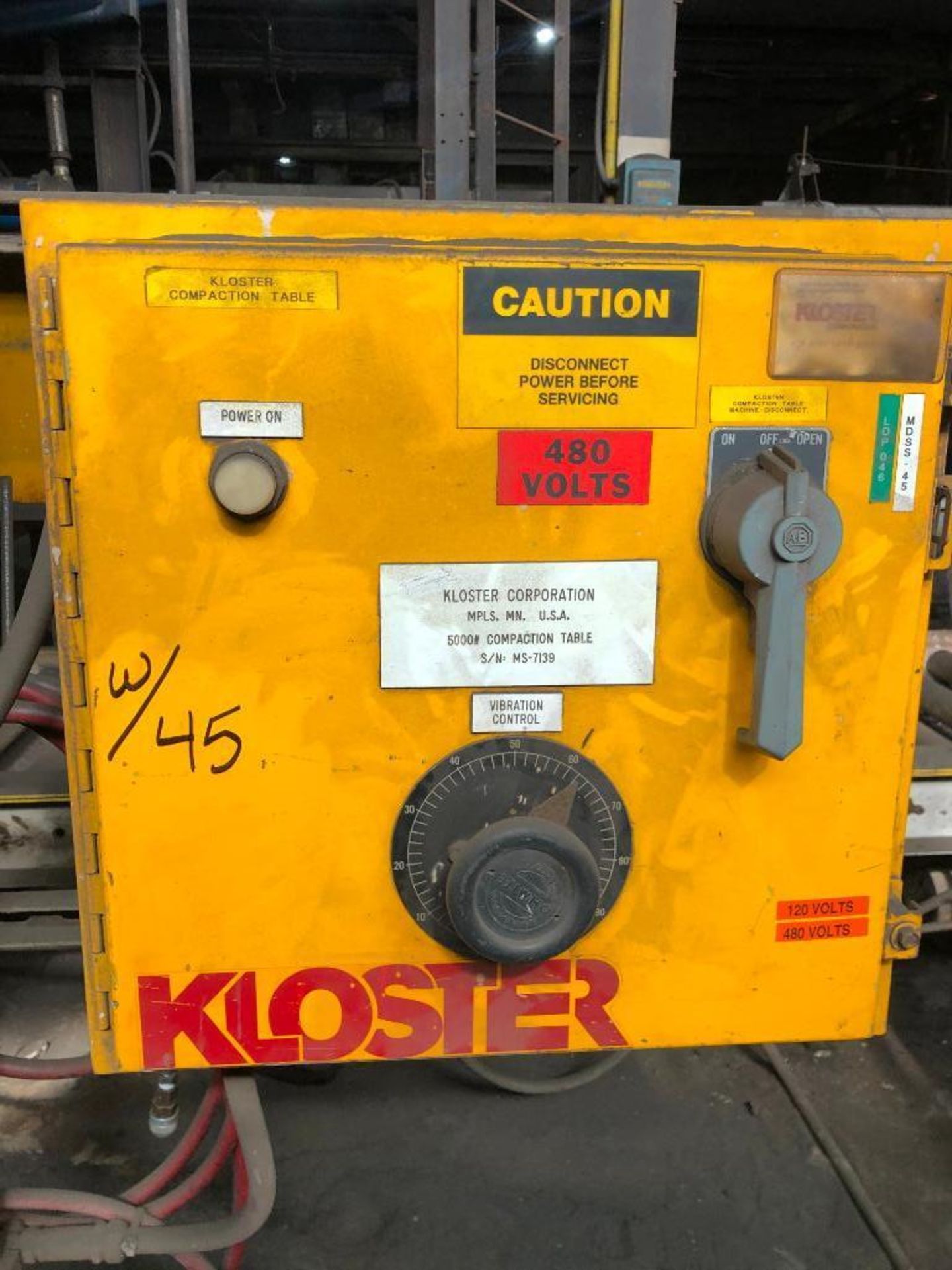 Kloster 3 in. x 4 in. 5000# Compaction Table with Controls S/N MS7139 - Image 2 of 2