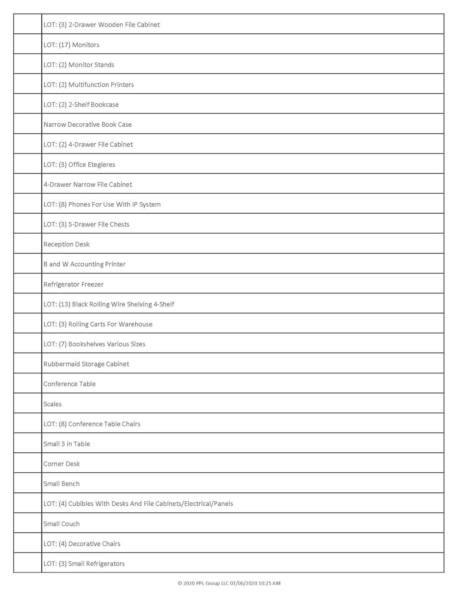 BULK OFFERING FOR WELLNESS & ASSESSMENT IP PLUS PHARMACY PACKAGING & OFFICE ASSETS (Please reference - Image 2 of 7