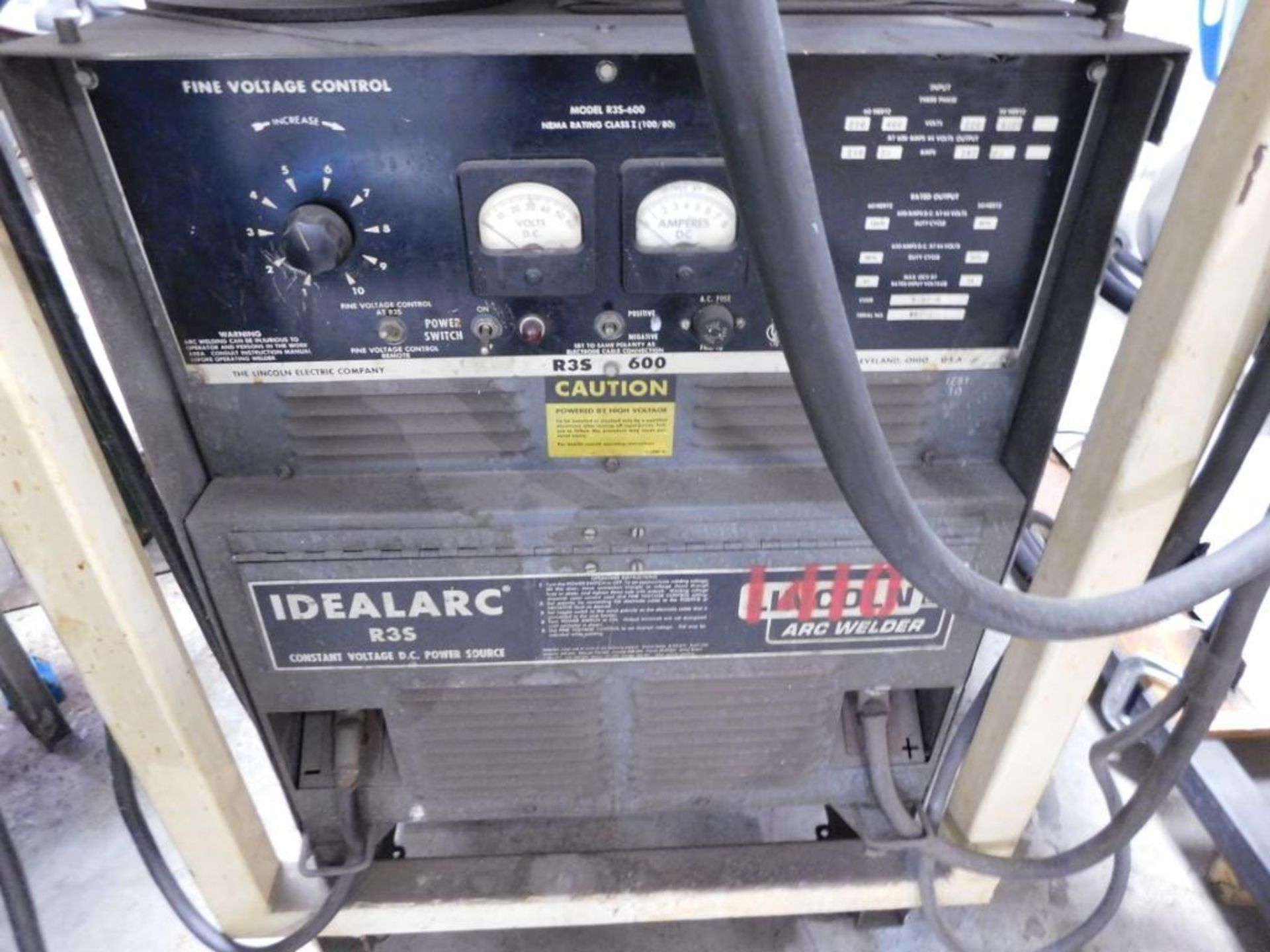 LOT: Lincoln Ideal Arc Welder Model R3S, 600 Amp Mig w/Cooler, Lincoln Wire Feeder Model LN-7 - Image 2 of 2