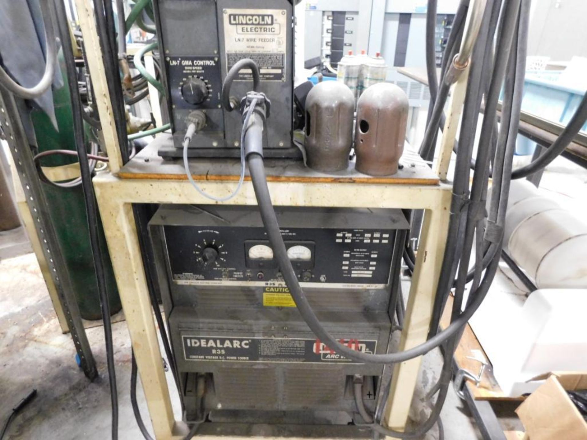 LOT: Lincoln Ideal Arc Welder Model R3S, 600 Amp Mig w/Cooler, Lincoln Wire Feeder Model LN-7