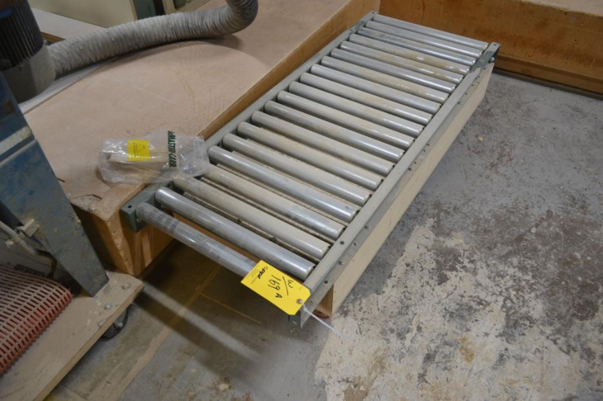 LOT: (1) 5 ft. x 15 in. Portable Roller Conveyer, (1) 5 ft. x 24 in. Portable Steel Conveyor Section - Image 2 of 2