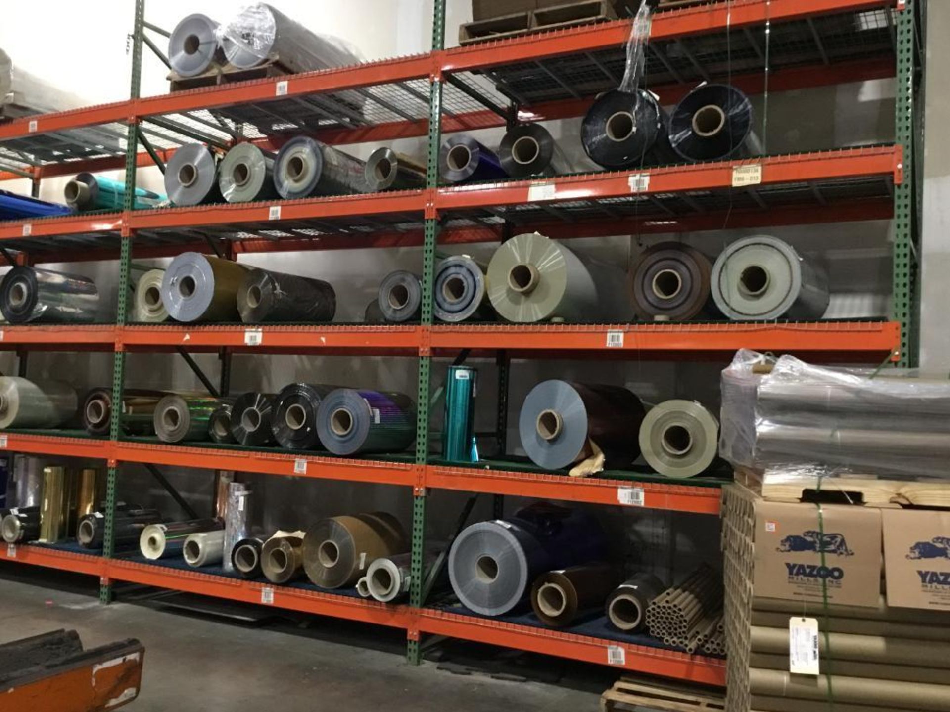 LOT: Entire Contents of Foil Roll Inventory in Building. On Shelving, Pallet Racking, Gaylords, etc. - Image 14 of 16