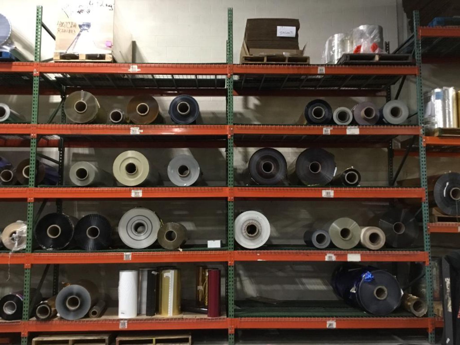 LOT: Entire Contents of Foil Roll Inventory in Building. On Shelving, Pallet Racking, Gaylords, etc. - Image 4 of 16