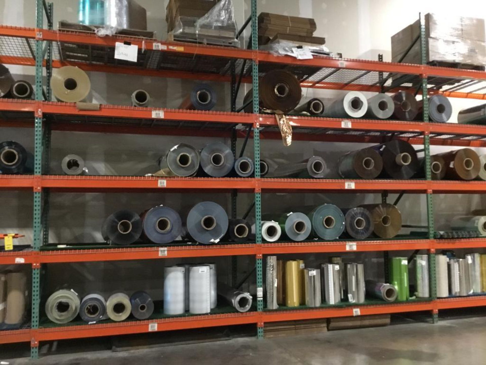 LOT: Entire Contents of Foil Roll Inventory in Building. On Shelving, Pallet Racking, Gaylords, etc. - Image 12 of 16