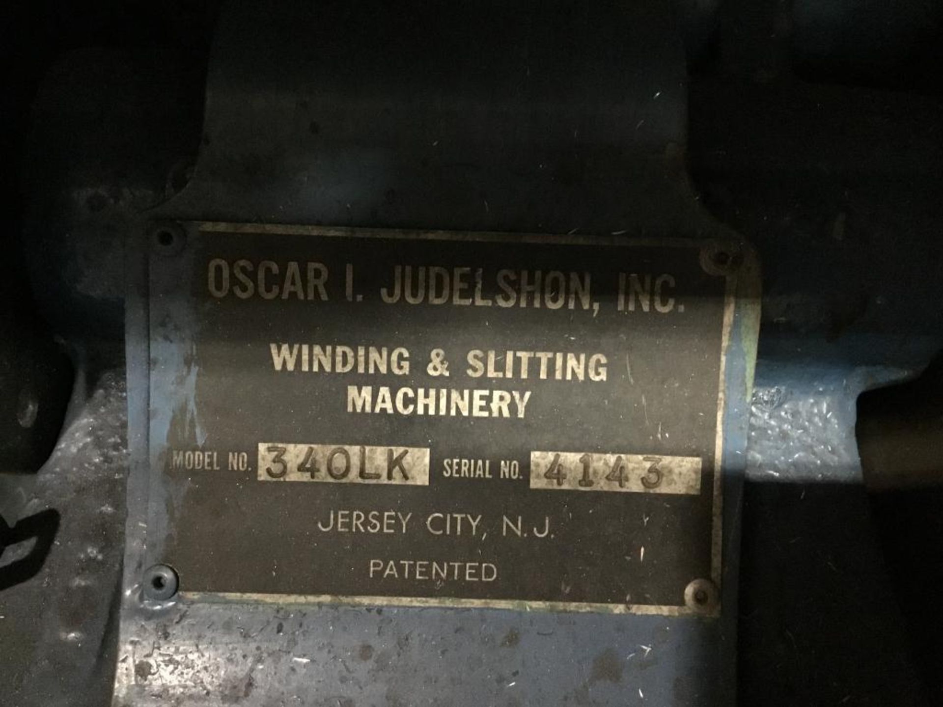 Oscar Judelshon Model 340LK Foil Roll Cutter, S/N 4143 (LOCATED IN PA) - Image 3 of 3