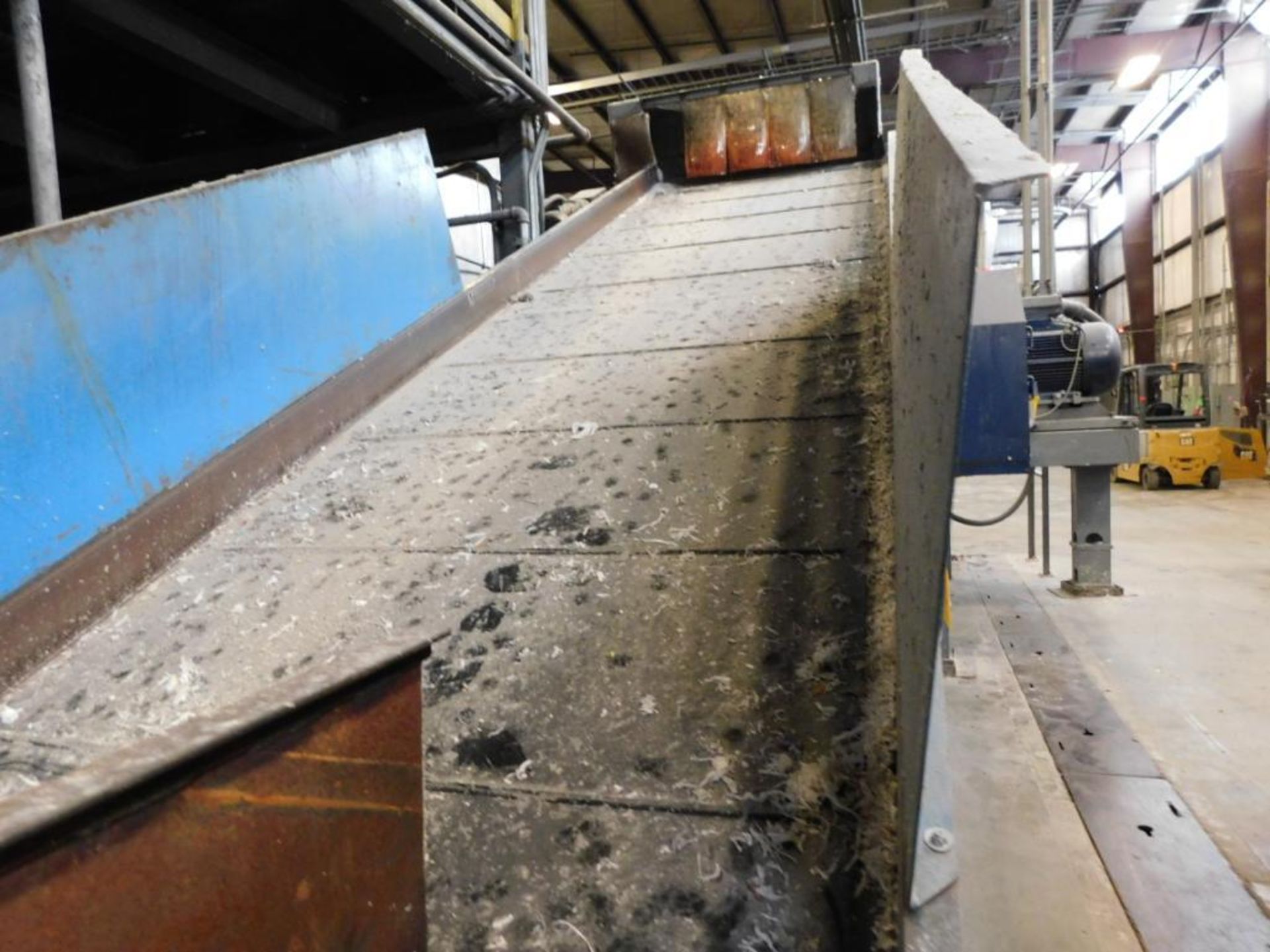 Rubber Belt Incline Feed Conveyor, Carbon Steel, 60 in. Wide x 22 ft. Long Belt, Driven by Motor - Image 2 of 3