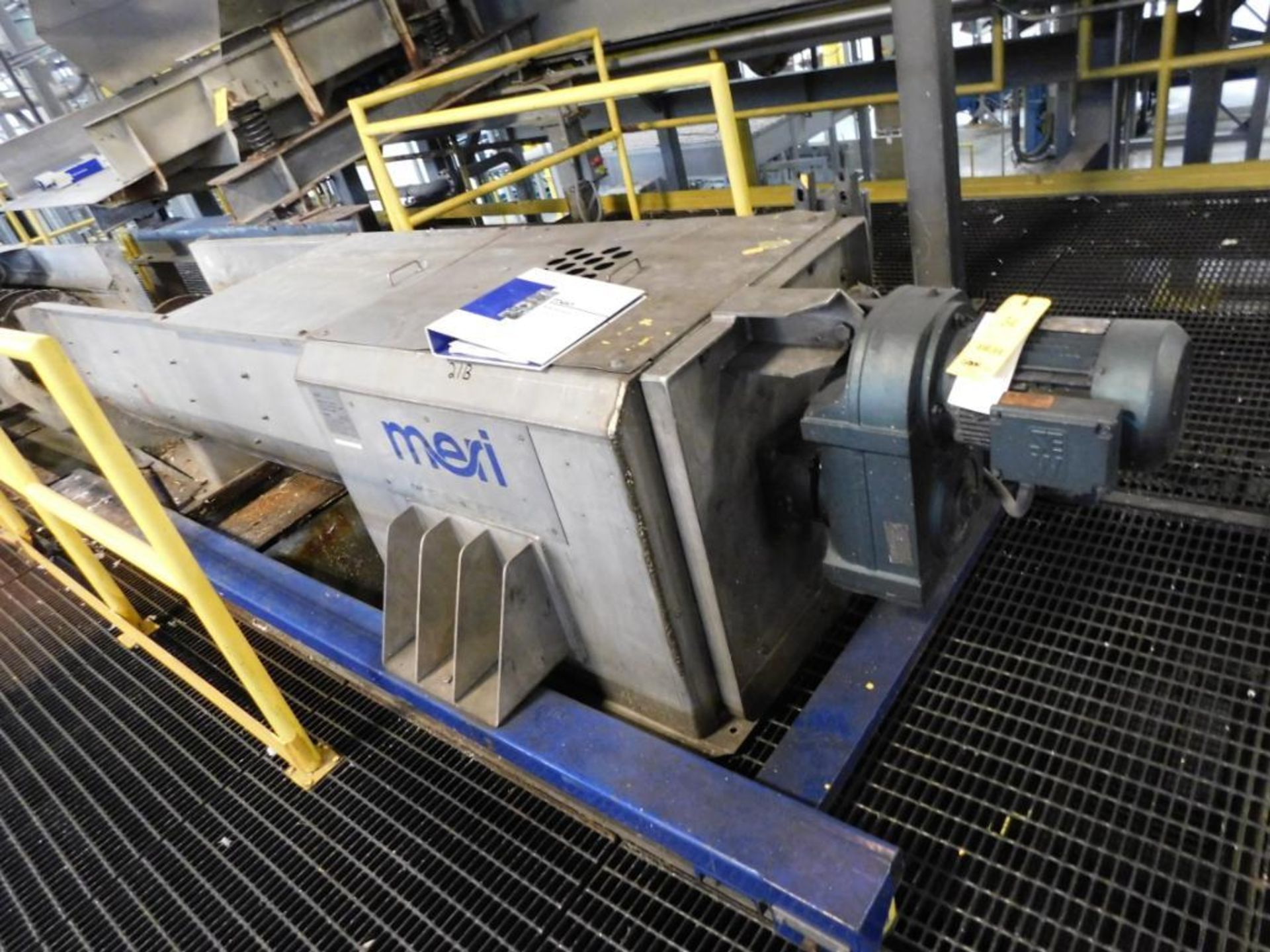 Meri Auger Conveyor Model MSC60, S/N 02114 (2009), Stainless Steel Trough, Approx. 21 in. Dia. x 125