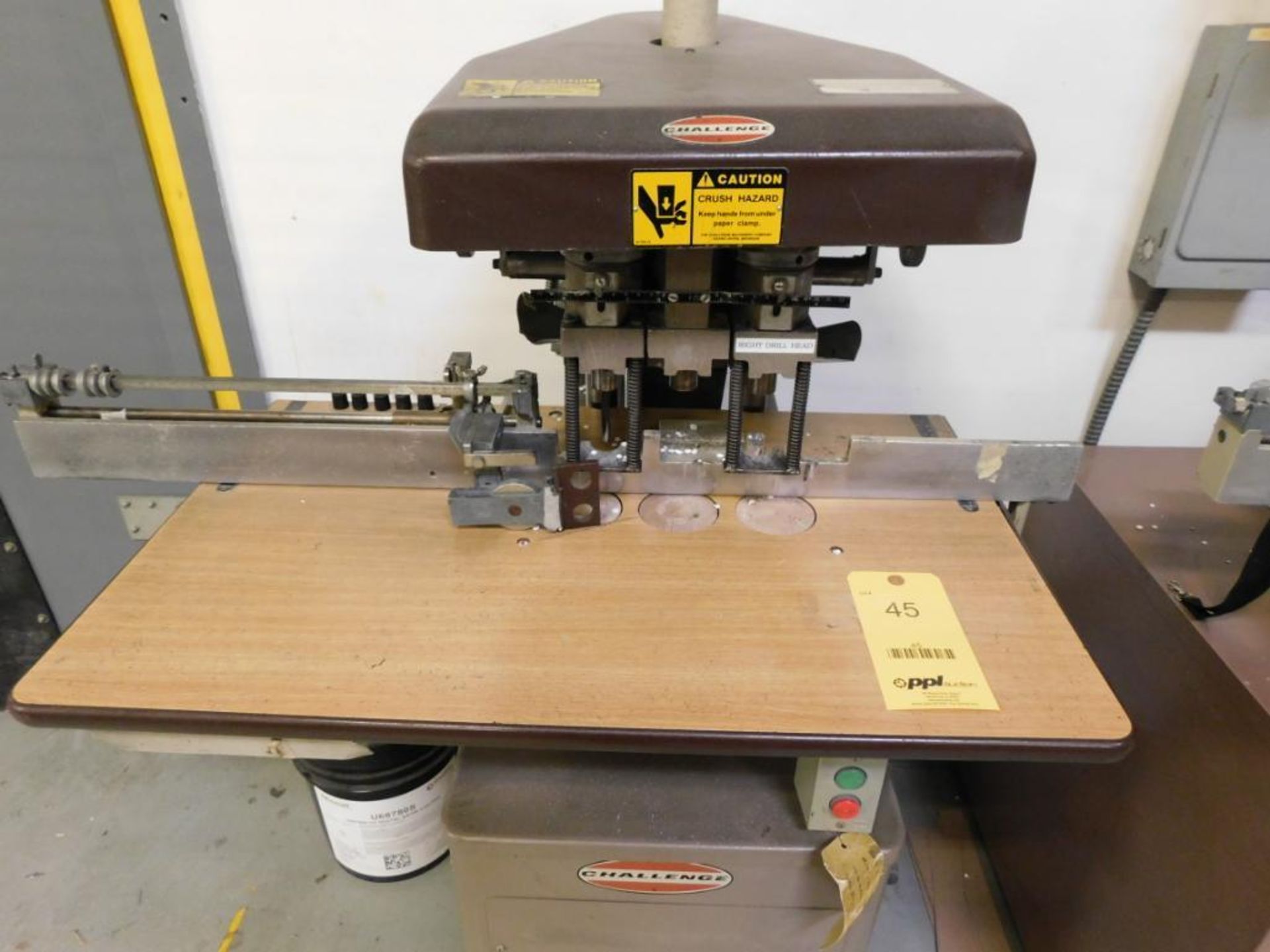 CHALLENGE Model EH-3A 3-Spindle Hydraulic Paper Drill S/N 68900 - Image 2 of 2