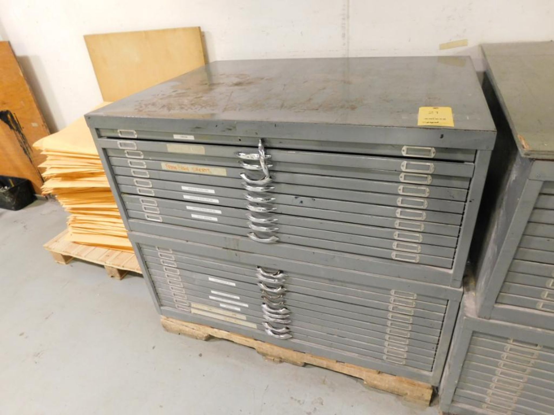 LOT: (2) 10-Drawer Flat Drawing Storage Cabinets