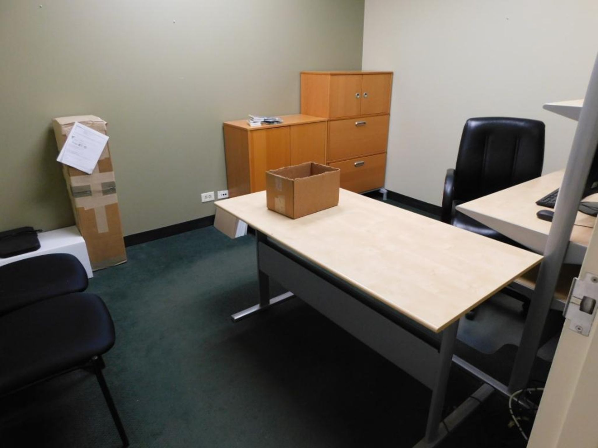 LOT: Contents of (3) Offices - (3) Desks, Assorted Cabinets and (5) Chairs and (1) Computer and Prin - Image 2 of 3