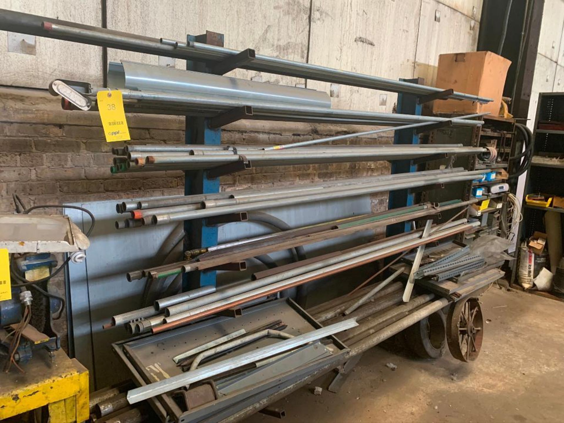 LOT: Cantilever Rack, with Contents