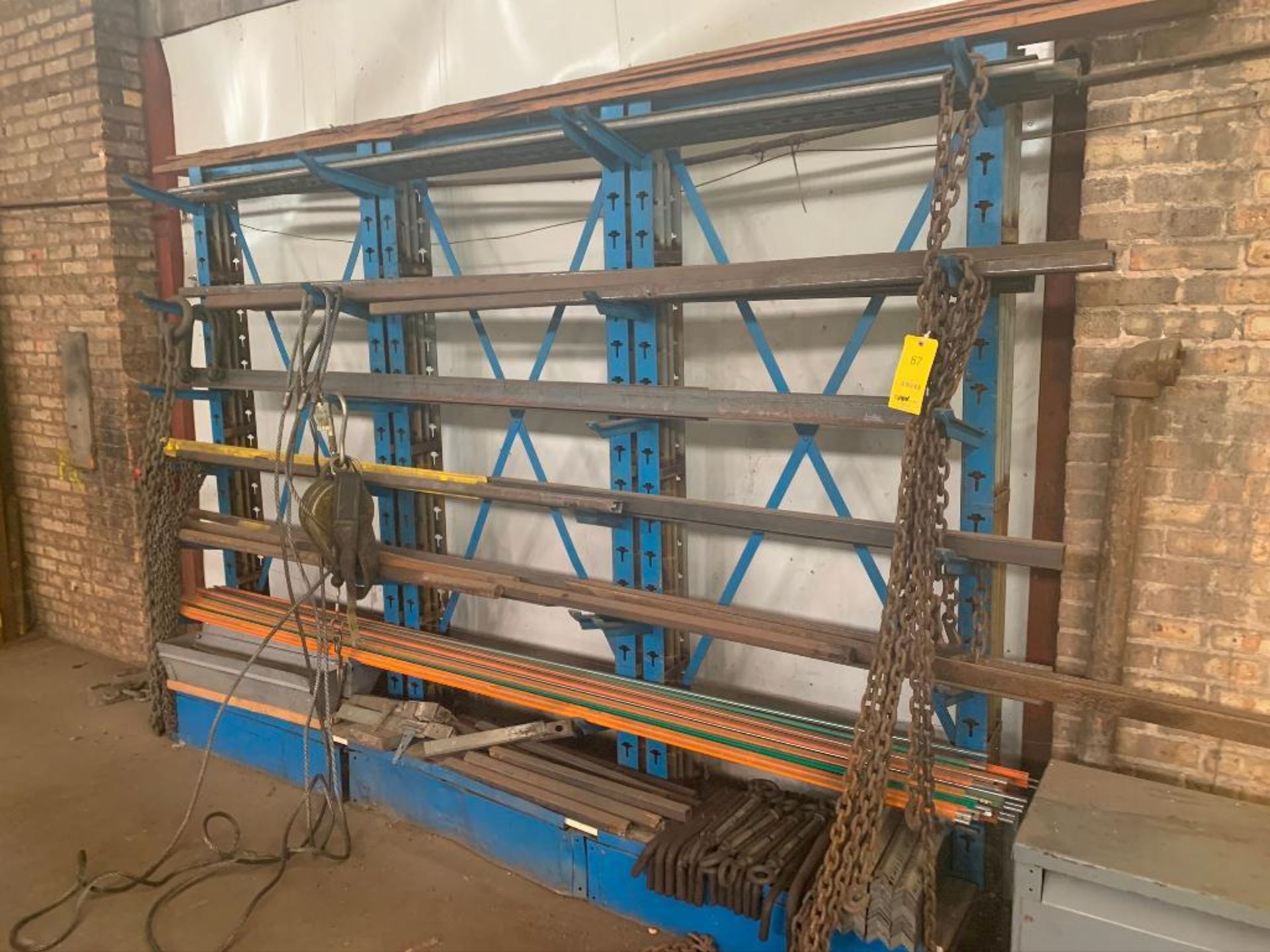 LOT: Cantilever Rack, with Contents