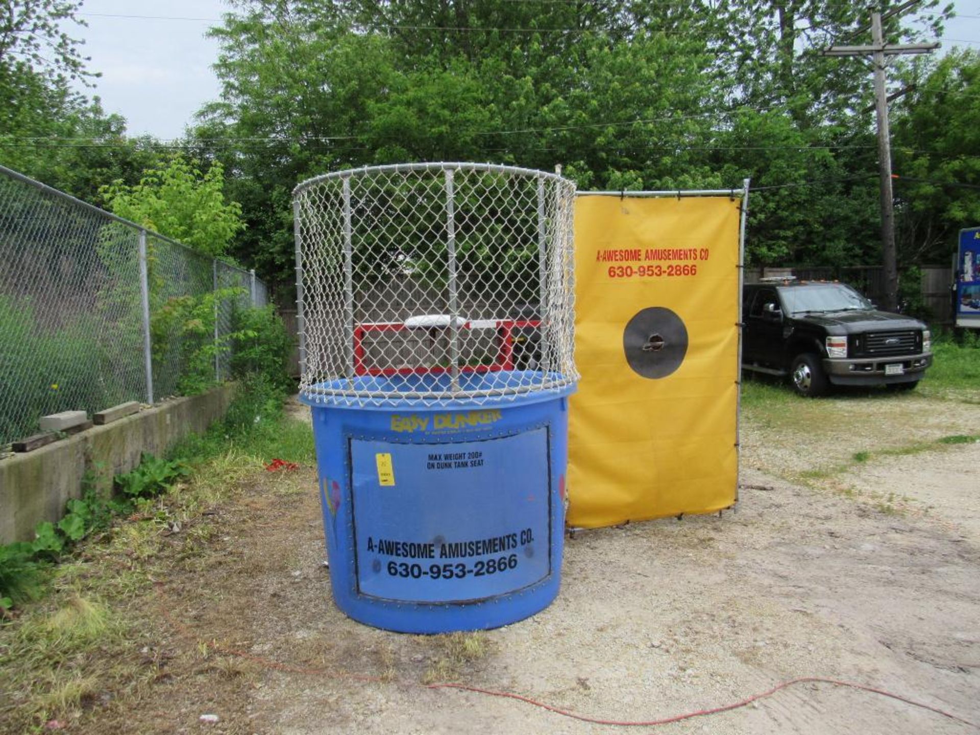 Dunk Tank Trailer mounted - includes bucket of balls, target and activation arm. See Lot 24A Misc. D