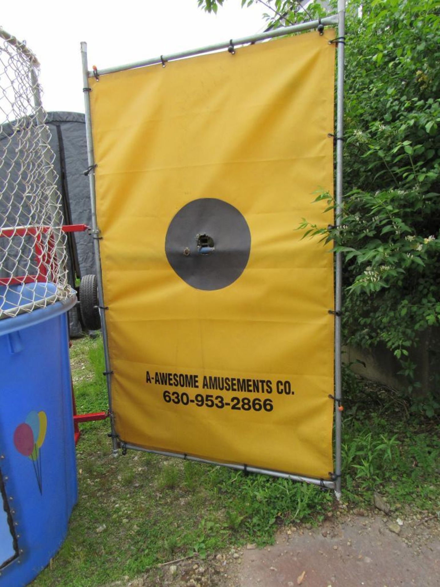 Dunk Tank Trailer mounted - includes bucket of balls, target and activation arm. (see lot 24A misc. - Image 2 of 4