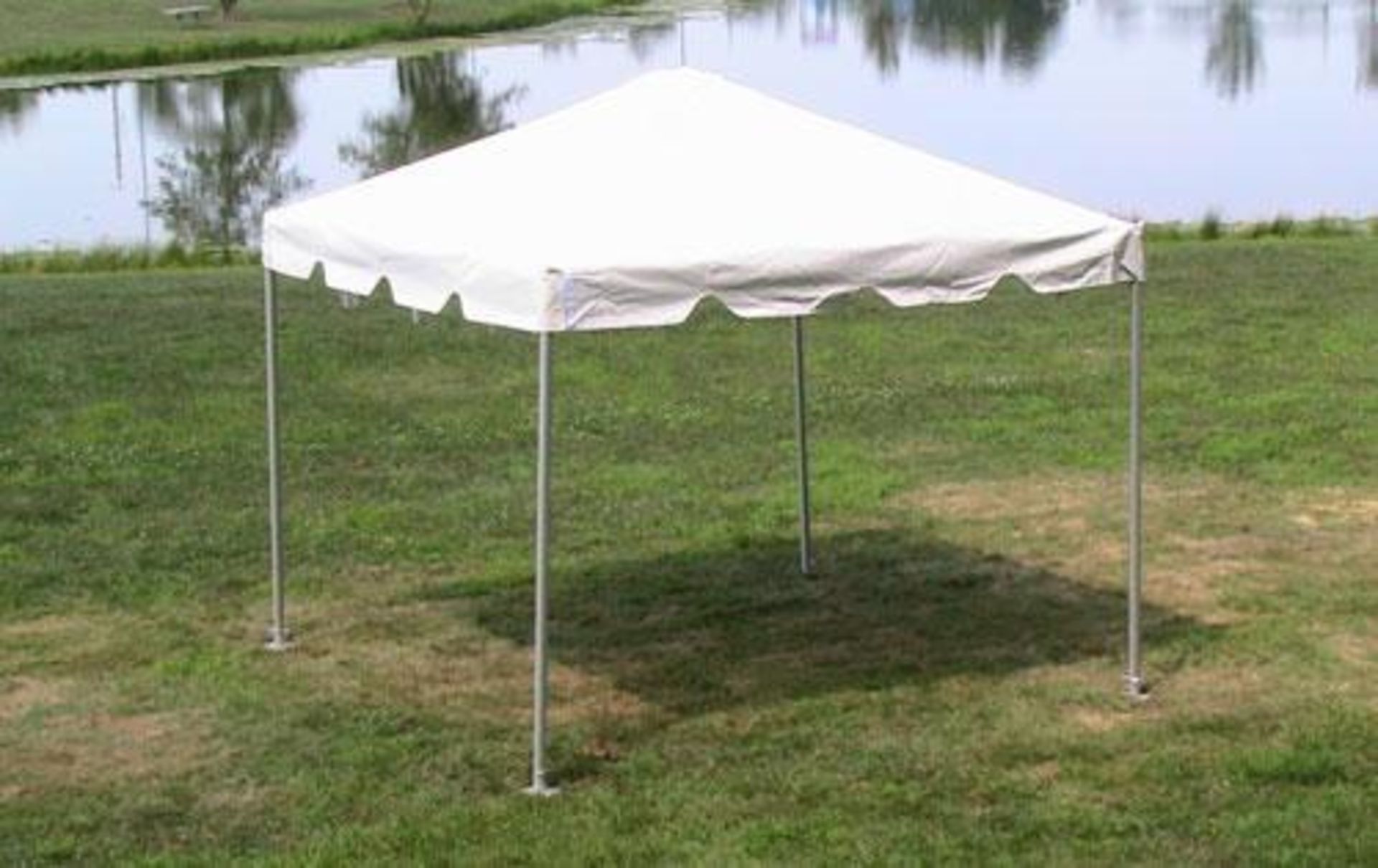 10 ft. x 10 ft. Frame Tents - Complete (sidewalls and rain gutters lots available)