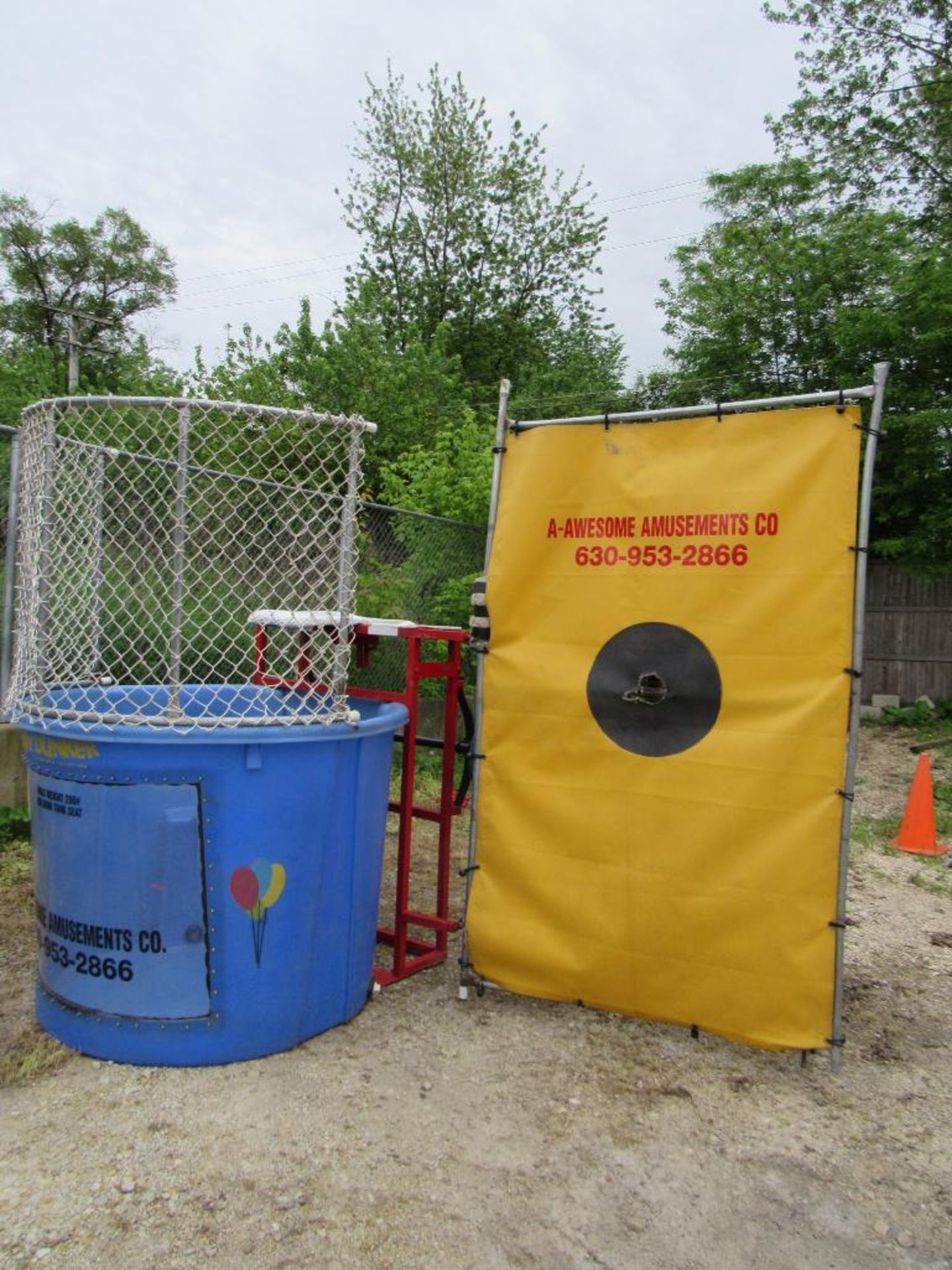 Dunk Tank Trailer mounted - includes bucket of balls, target and activation arm. See Lot 24A Misc. D - Image 2 of 6