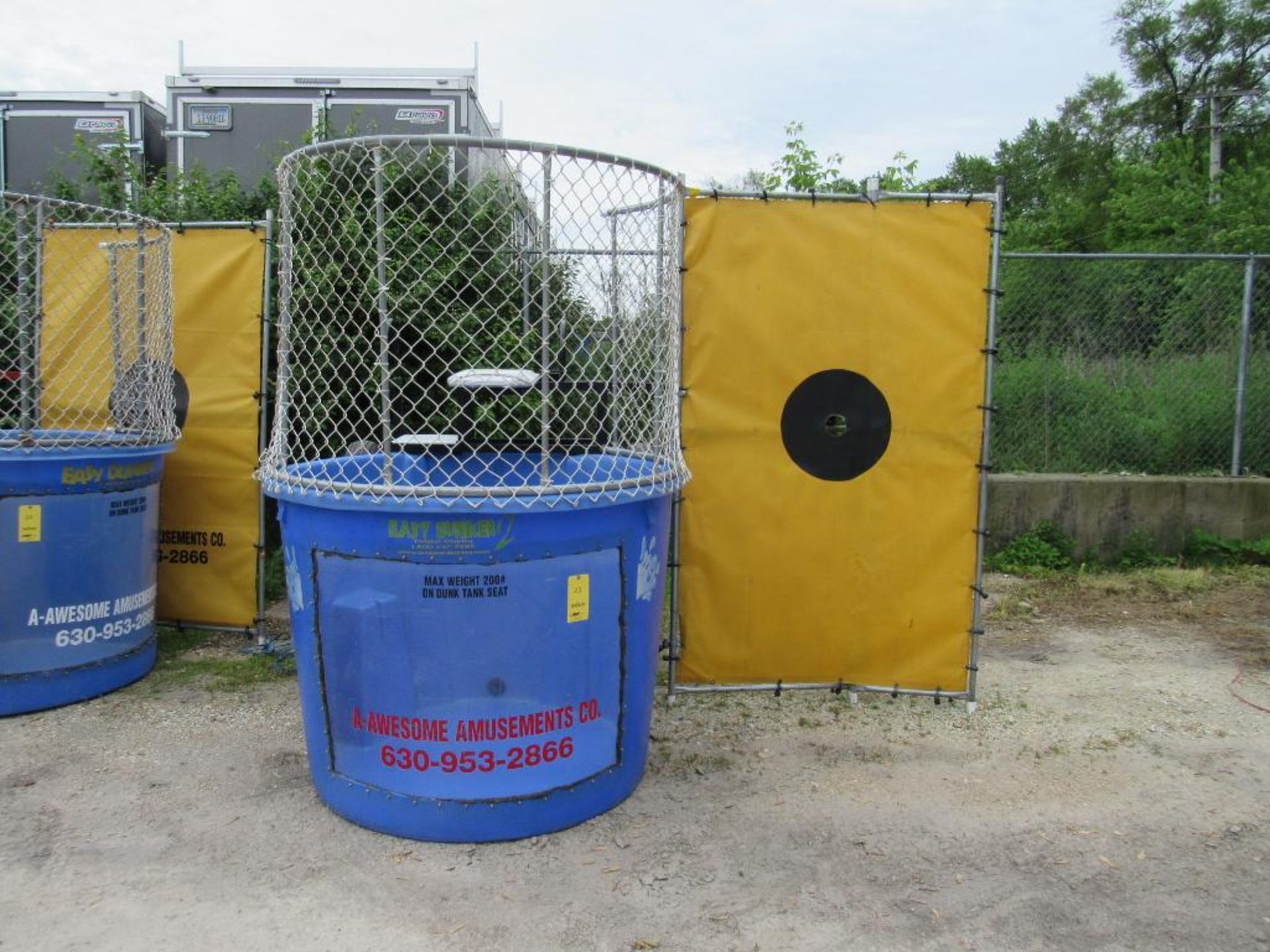 Dunk Tank Trailer mounted - includes bucket of balls, target and activation arm. See Lot 24A Misc. D