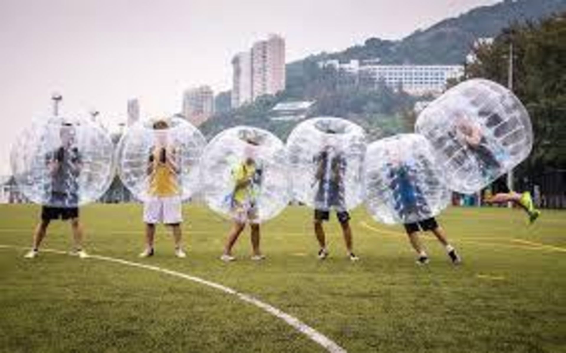 LOT: (6) 5 ft. Bubble Soccer Balls