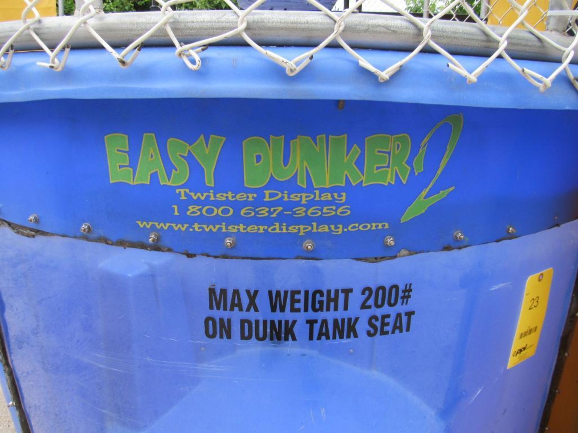 Dunk Tank Trailer mounted - includes bucket of balls, target and activation arm. See Lot 24A Misc. D - Image 3 of 4