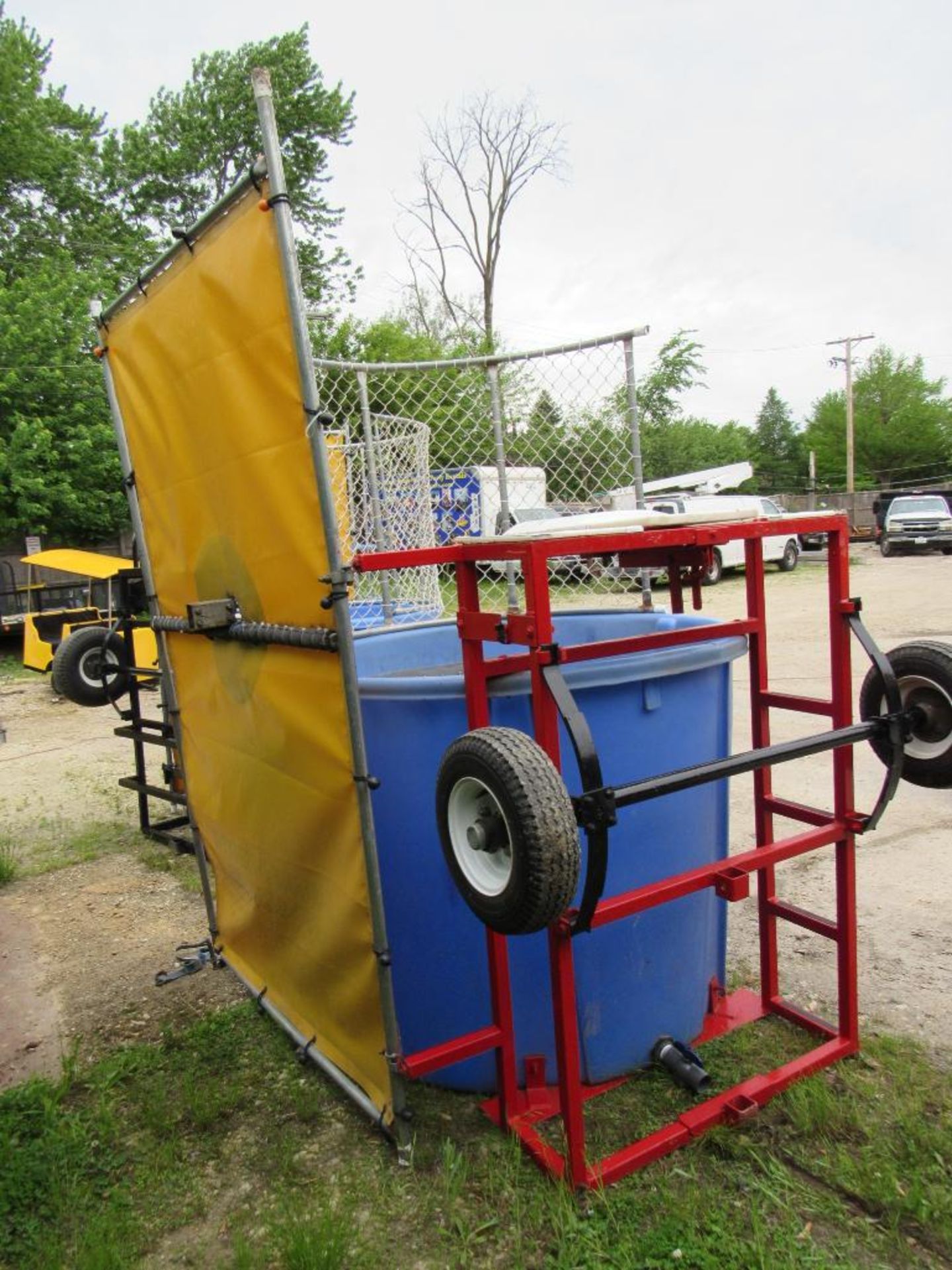 Dunk Tank Trailer mounted - includes bucket of balls, target and activation arm. (see lot 24A misc. - Image 3 of 4