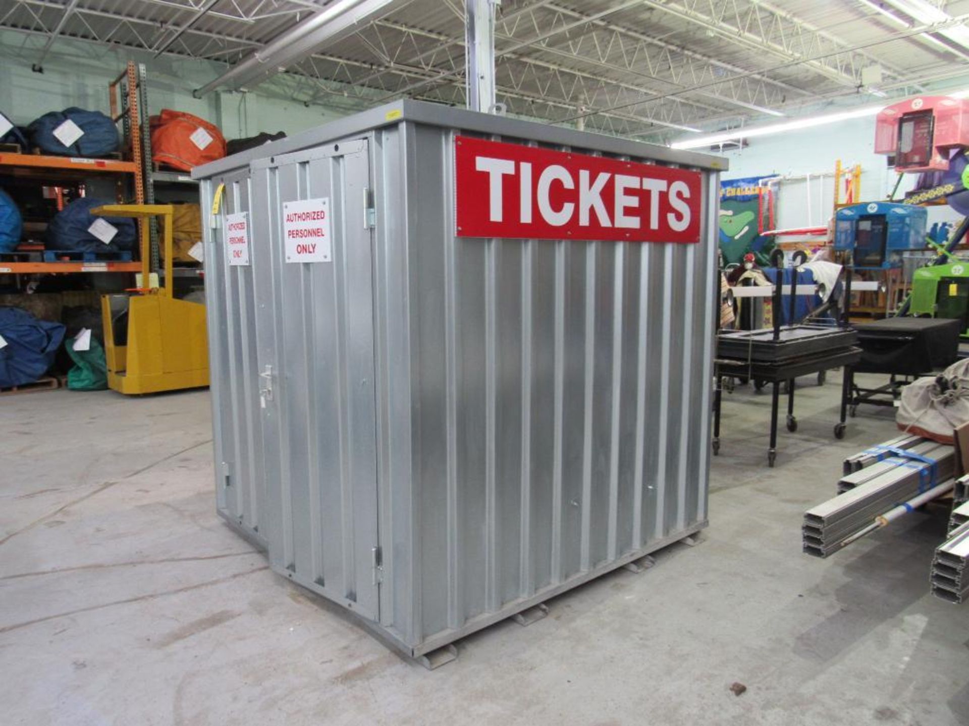 7 ft. x 7 ft. x 7 ft. 2-Window Ticket Booth w/Counter, Light and A/C - Image 3 of 10