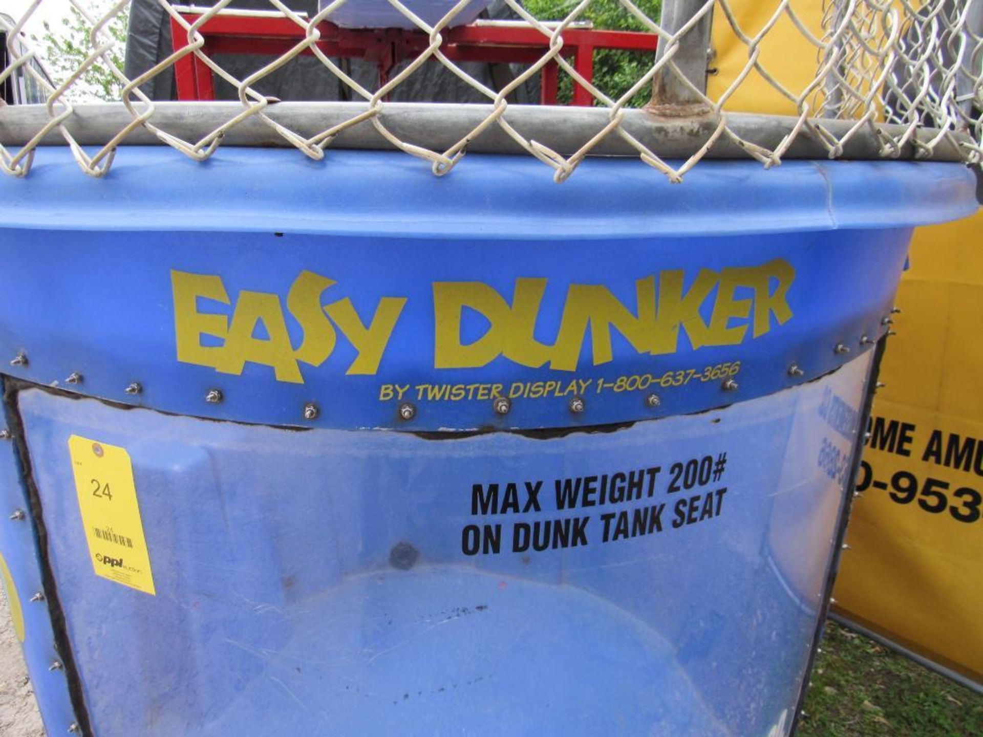 Dunk Tank Trailer mounted - includes bucket of balls, target and activation arm. (see lot 24A misc. - Image 4 of 4