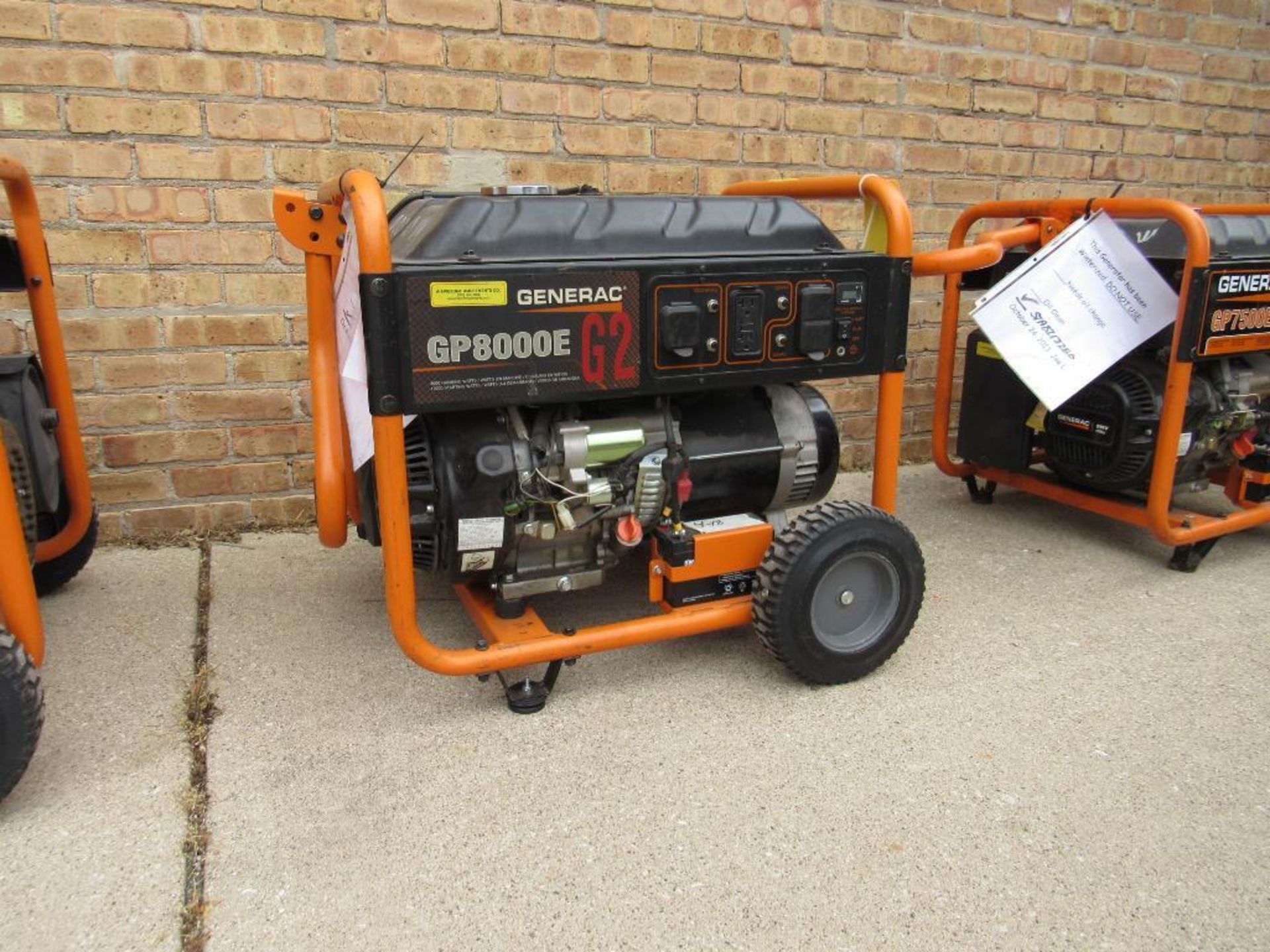 Eurobungy Generator - Generac 8000 watt gas generator