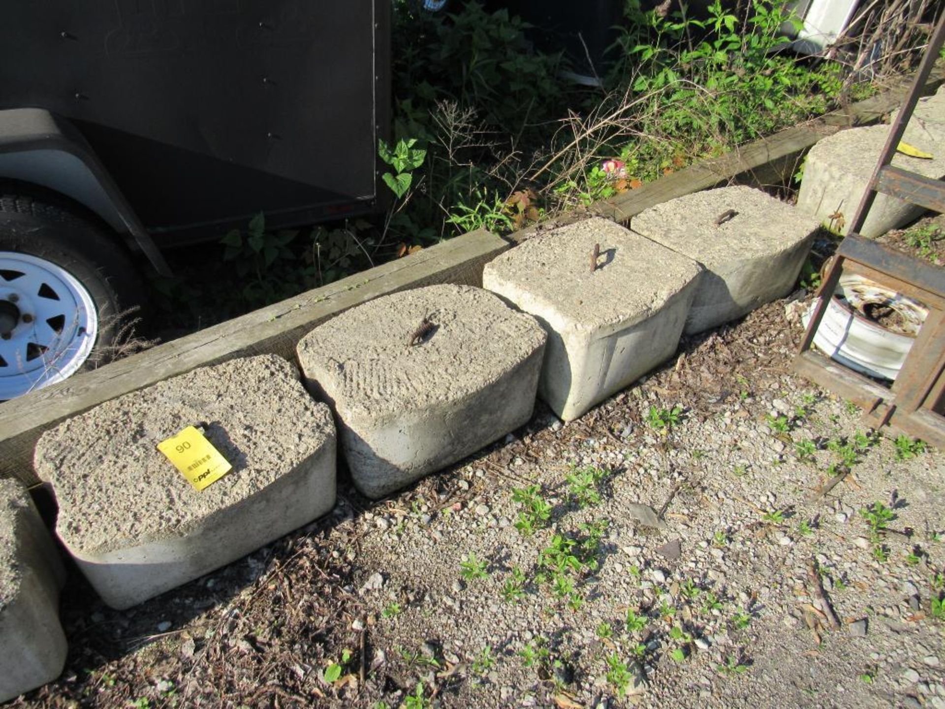 LOT: (4) Cement Tent Weights - Image 2 of 2