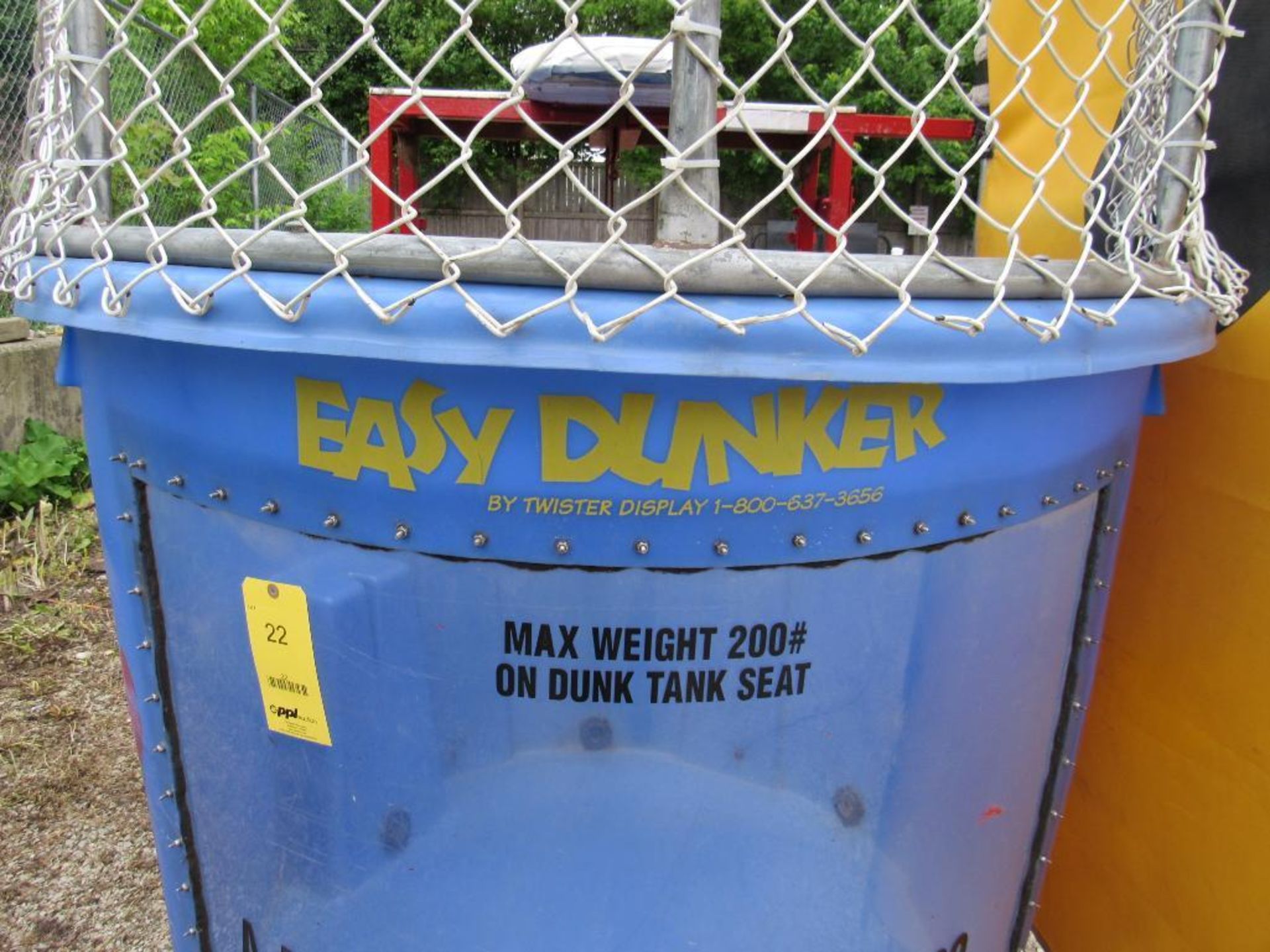 Dunk Tank Trailer mounted - includes bucket of balls, target and activation arm. See Lot 24A Misc. D - Image 6 of 6