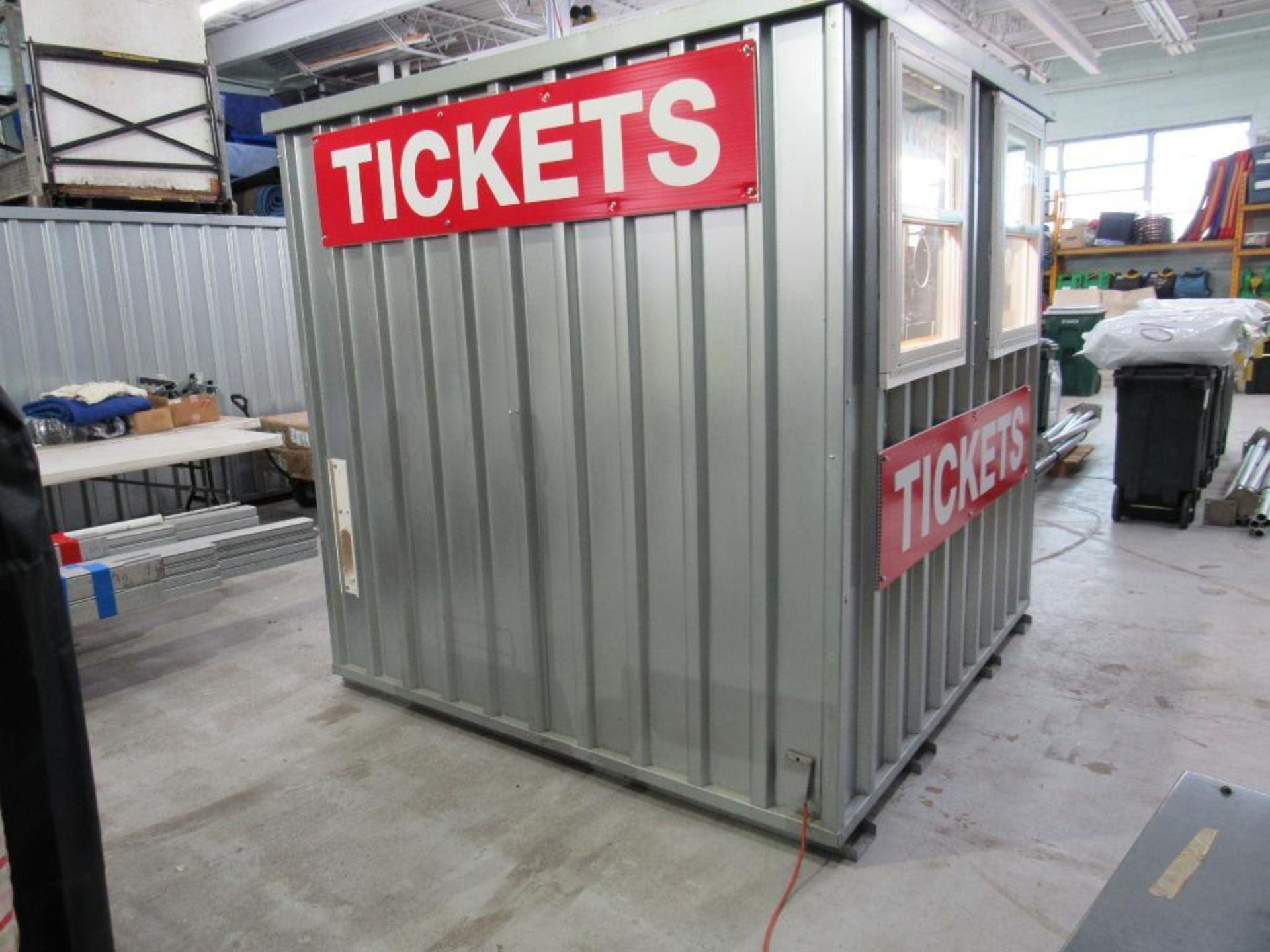 7 ft. x 7 ft. x 7 ft. 2-Window Ticket Booth w/Counter, Light and A/C - Image 5 of 10