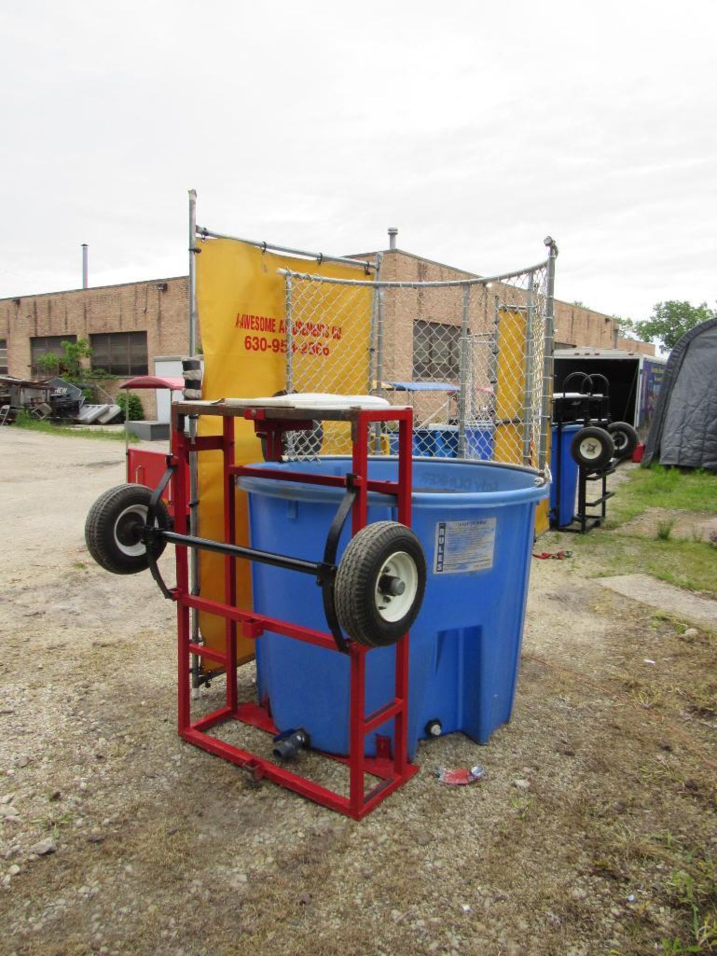 Dunk Tank Trailer mounted - includes bucket of balls, target and activation arm. See Lot 24A Misc. D - Image 4 of 6