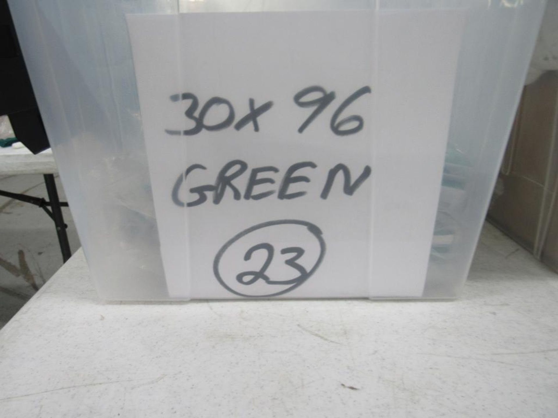 LOT: (23) KWIK Cover 8 ft. Table Covers, Green - Image 3 of 3