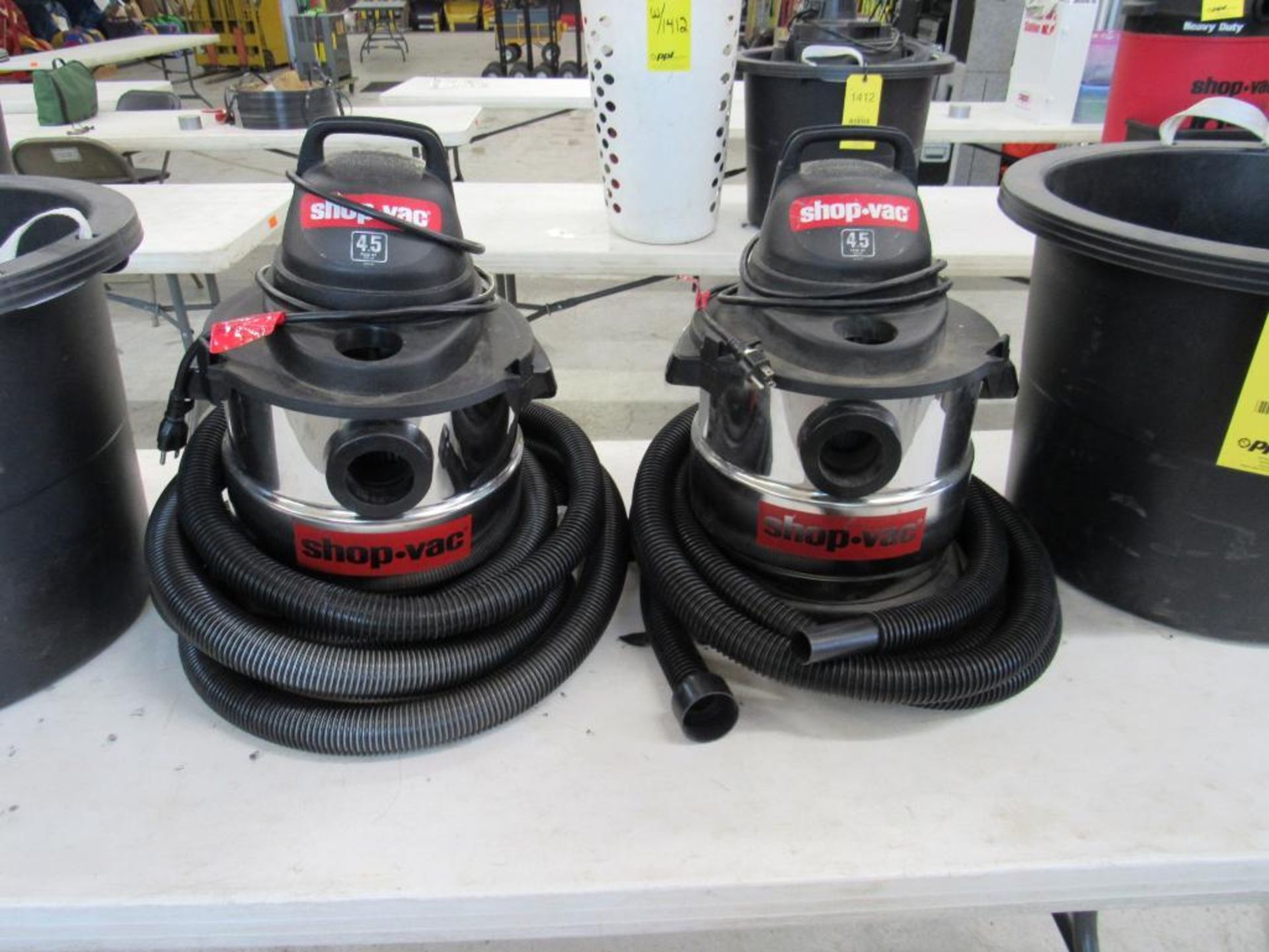 LOT: (2) 4.5 Gallon Shop Vacs