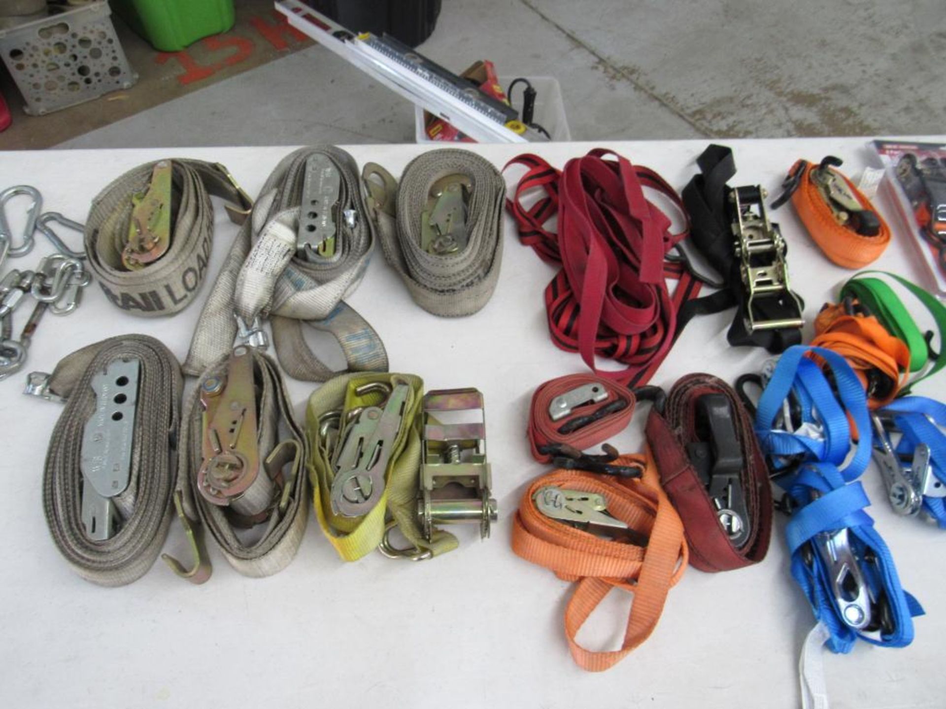 LOT: Misc. Rachet Straps, Carabiners and Quick Clips - Image 2 of 4