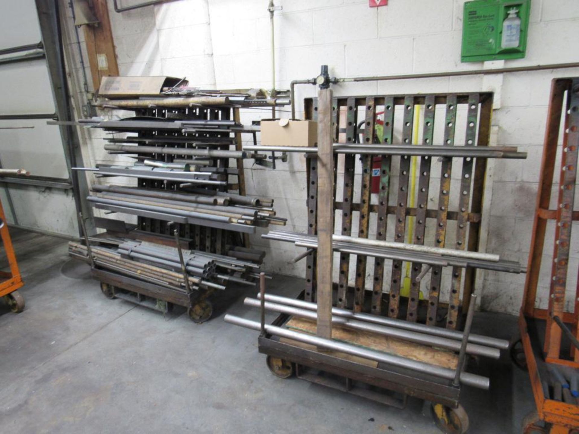 LOT: Cantelever Rack with Contents, Misc. ,Bar Stock, (4) Carts with Contents Misc. Round Stock - Image 5 of 5