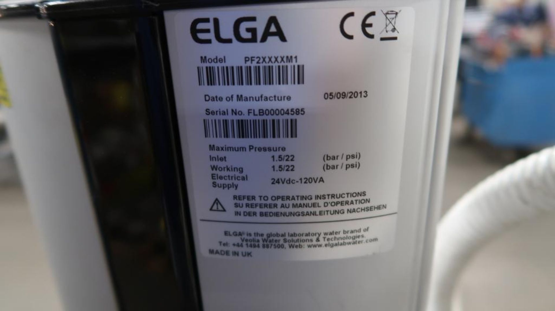 LOT: (1) ELGA Water Purifier, MDL PFXXXXMI, S/N FLB0000 4585, 5/2013, (1) Q-Pod Milli-Q Water Dispen - Image 6 of 6