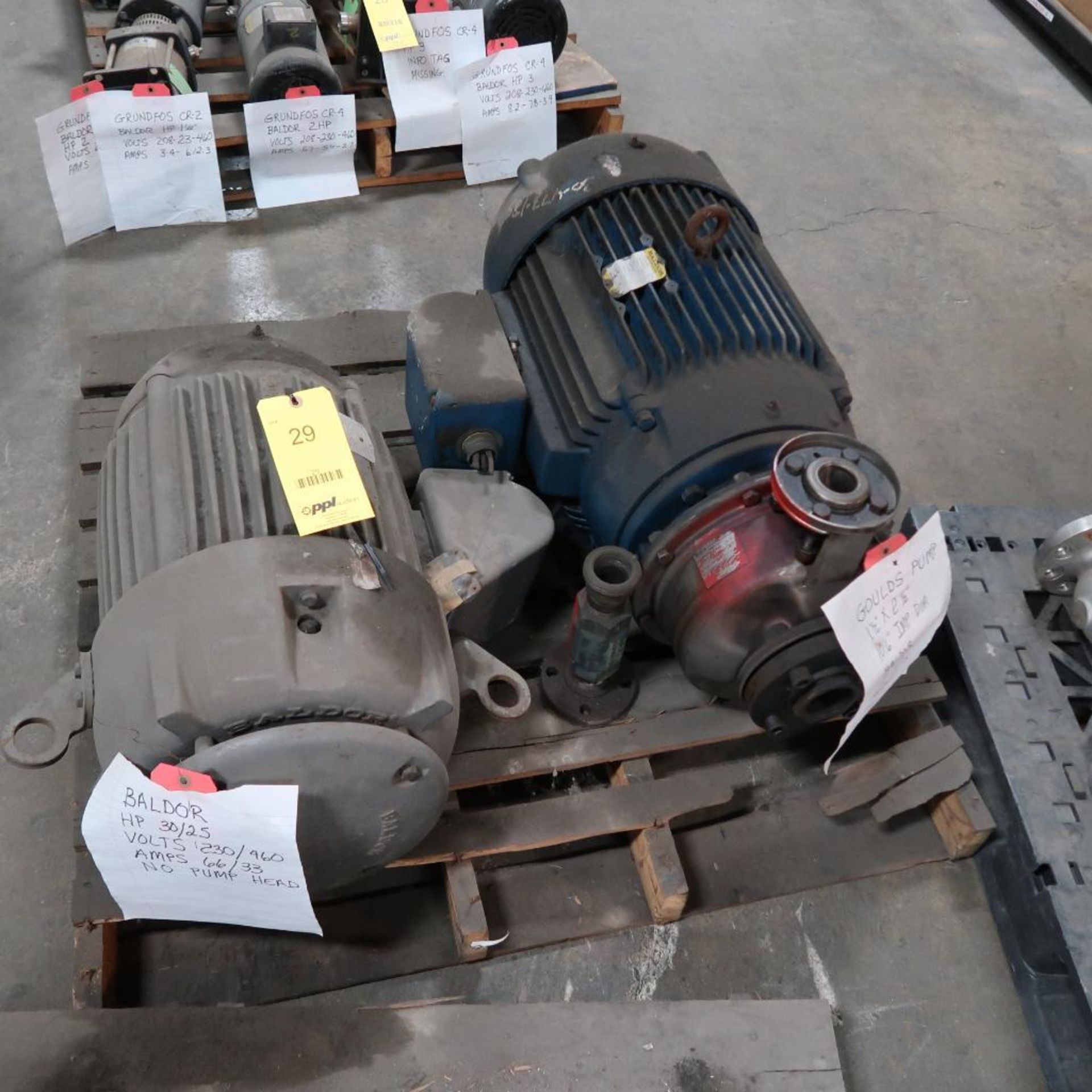 LOT: (4) Grundfos CR4 Pumps w/Motors, (1) Grundfos CR2 Pumps w/Motors