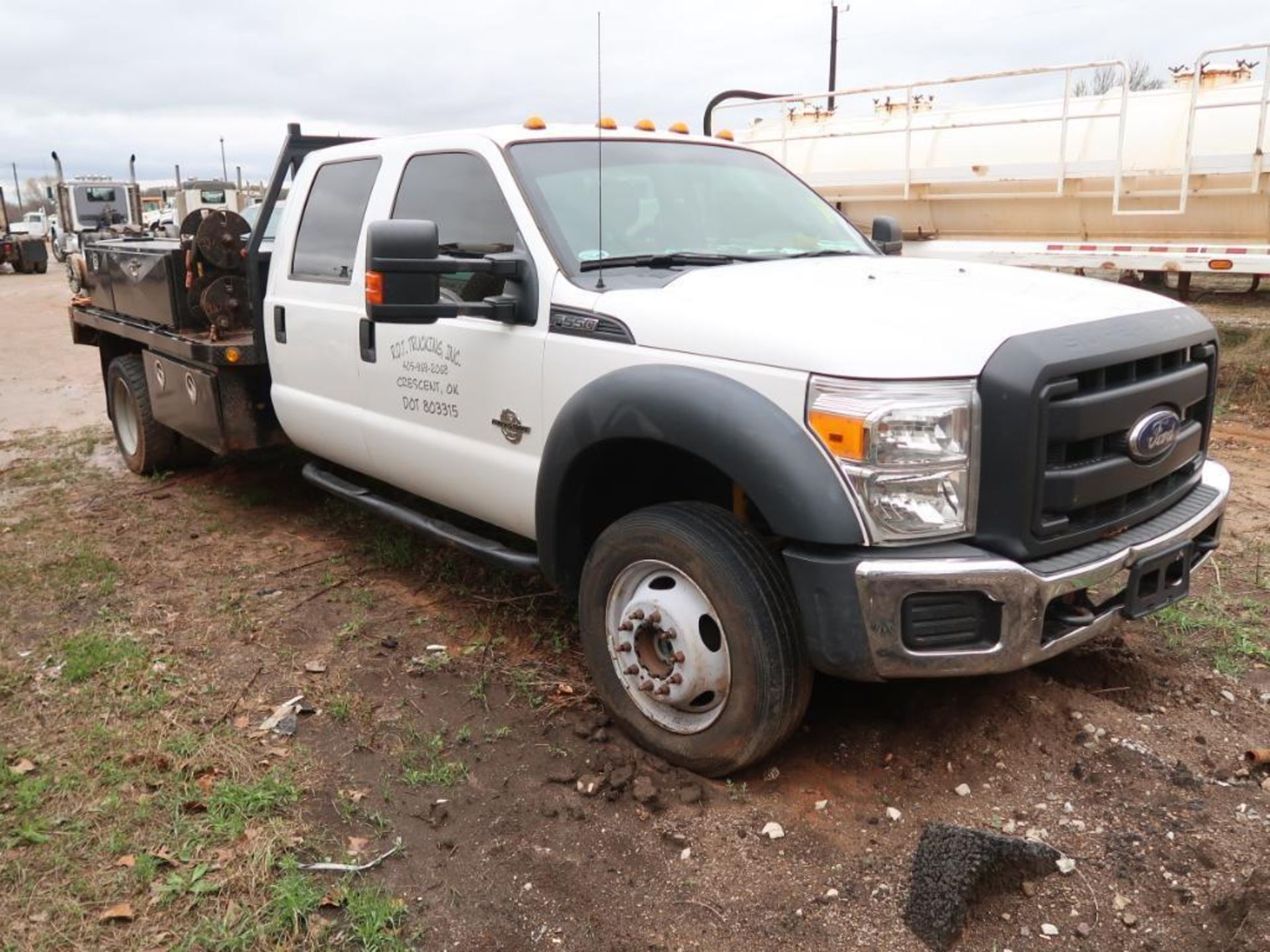 2015 Ford Model F-550, 4-Door Crew Cab Roustabout Truck, 6. 7L V8 Diesel, w/ Bed and Boxes, Pipe Thr - Image 2 of 10