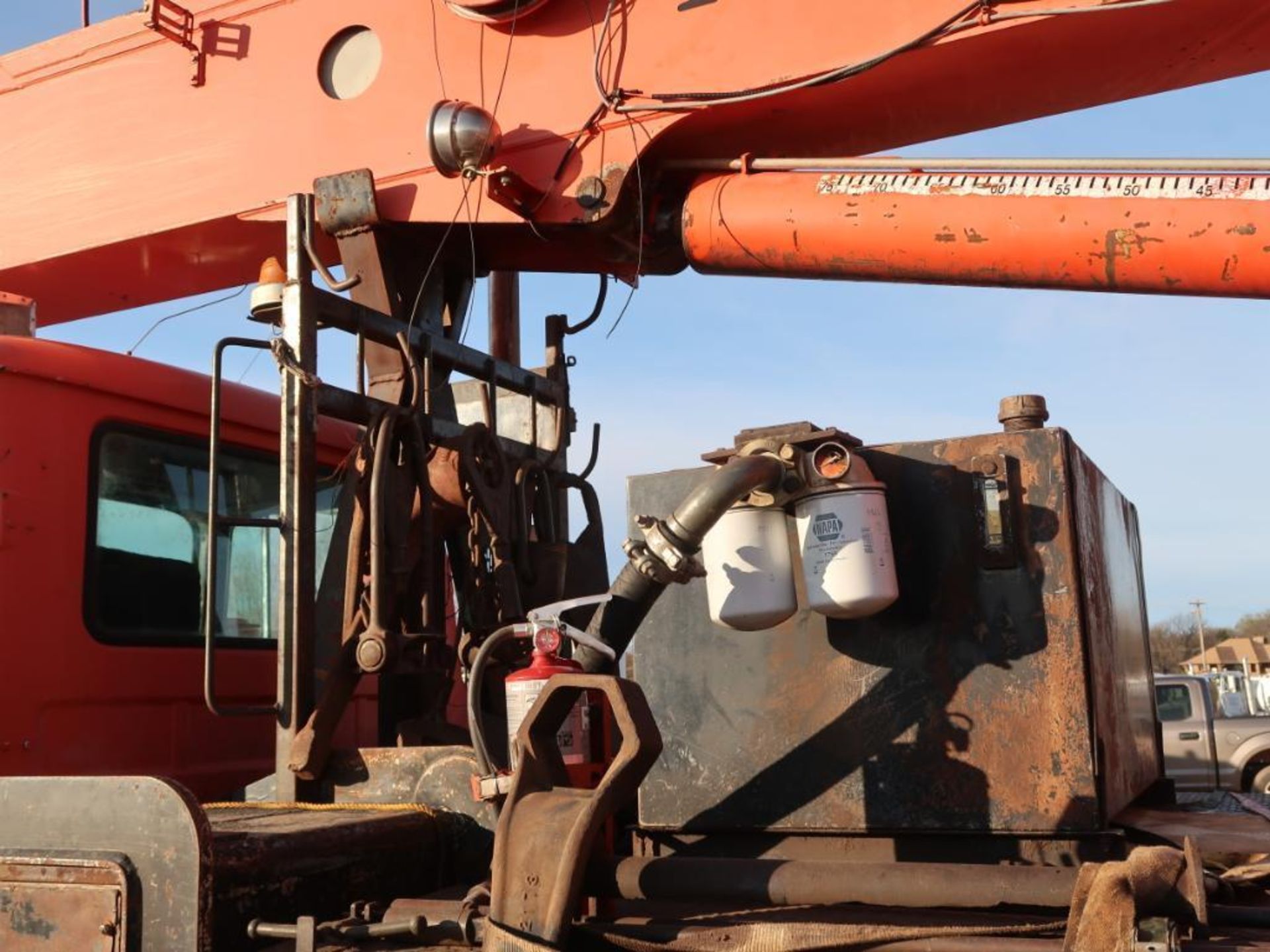 1993 Mack RD690S, Flat Bed Crane Truck, complete w/National 1200 Series Boom Crane, 12.0L L6 Diesel, - Image 4 of 9