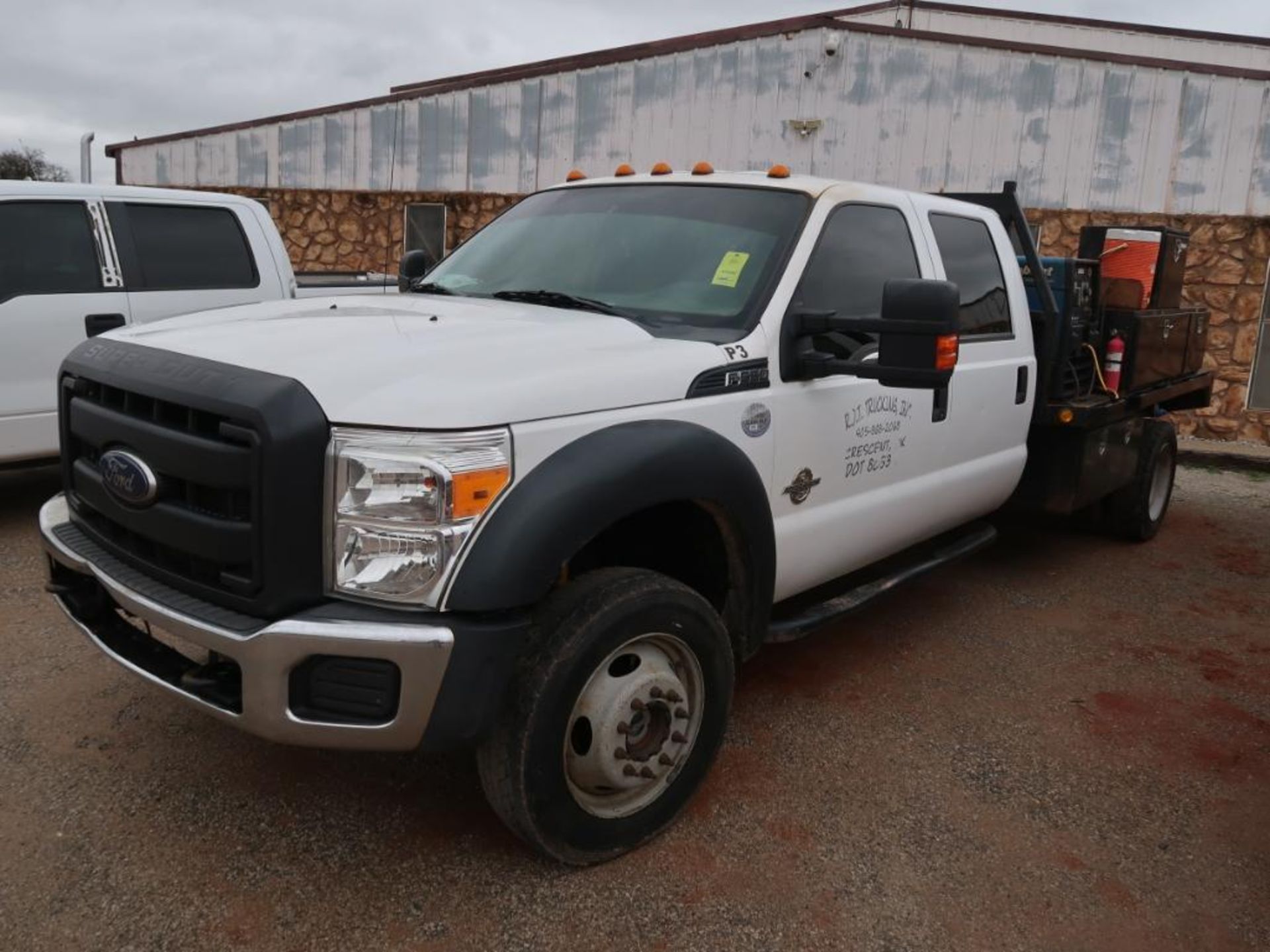 2015 Ford Model F-550, 4-Door Crew Cab Roustabout Truck, 6. 7L V8 Diesel, w/ Bed and Boxes, Pipe Thr