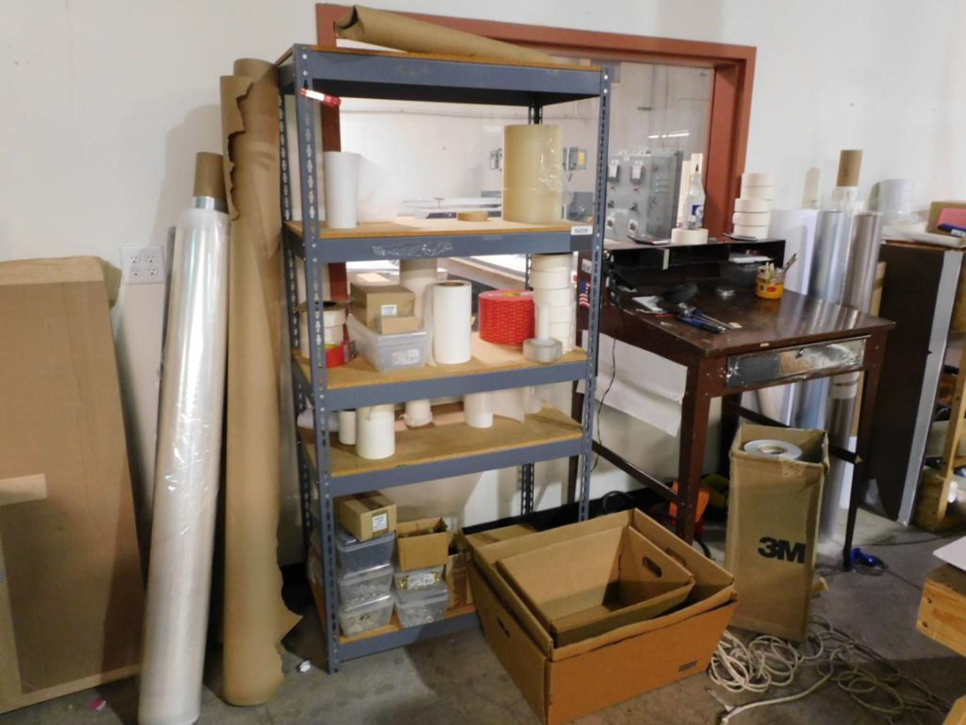 LOT: Assorted Rolls of Material (on racks & along wall) - Image 3 of 3