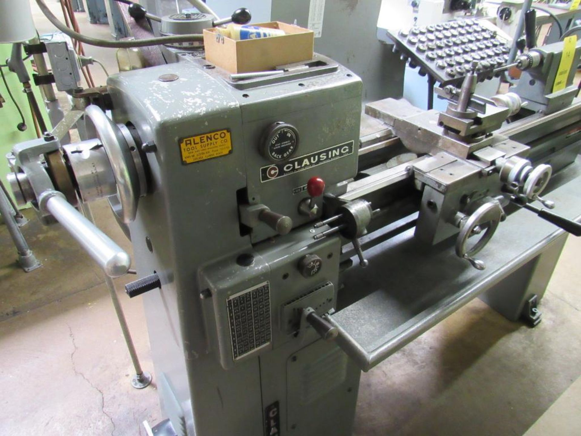 Clausing 12 in. x 36 in. Geared Head Engine Lathe, S/N 506682, Collet with Closer, Carriage with Cro - Image 4 of 4