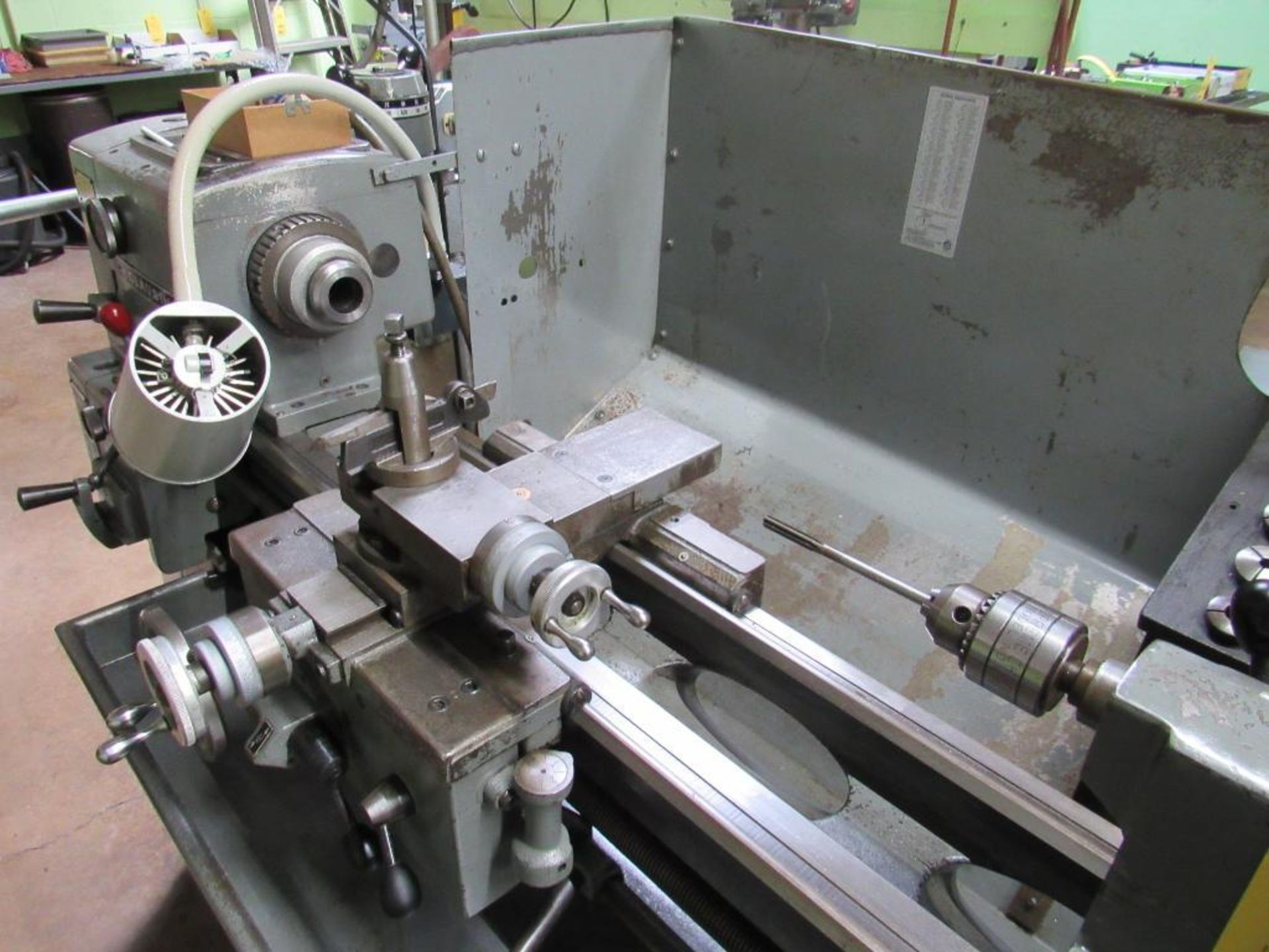 Clausing 12 in. x 36 in. Geared Head Engine Lathe, S/N 506682, Collet with Closer, Carriage with Cro - Image 3 of 4