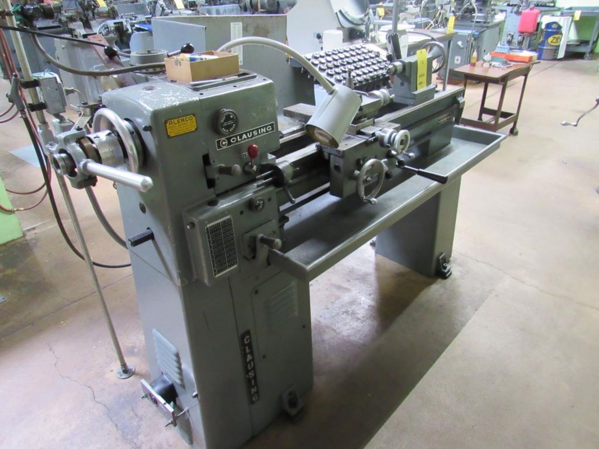 Clausing 12 in. x 36 in. Geared Head Engine Lathe, S/N 506682, Collet with Closer, Carriage with Cro - Image 2 of 4