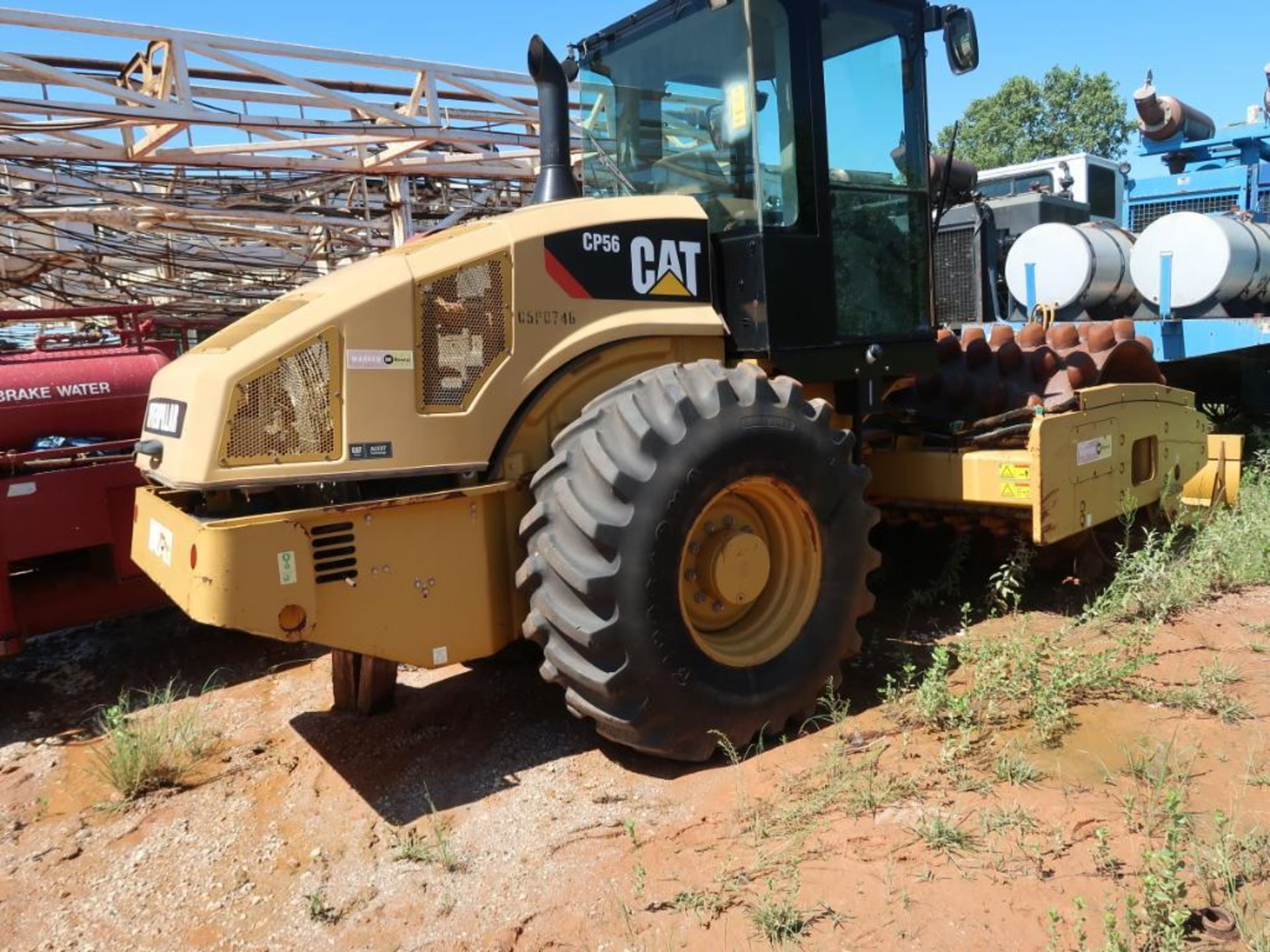 2012 Caterpillar Sheeps Foot Compactor Model CP56, S/N CC5P00746, 84 in. Roller, 96 in. Blade (New B